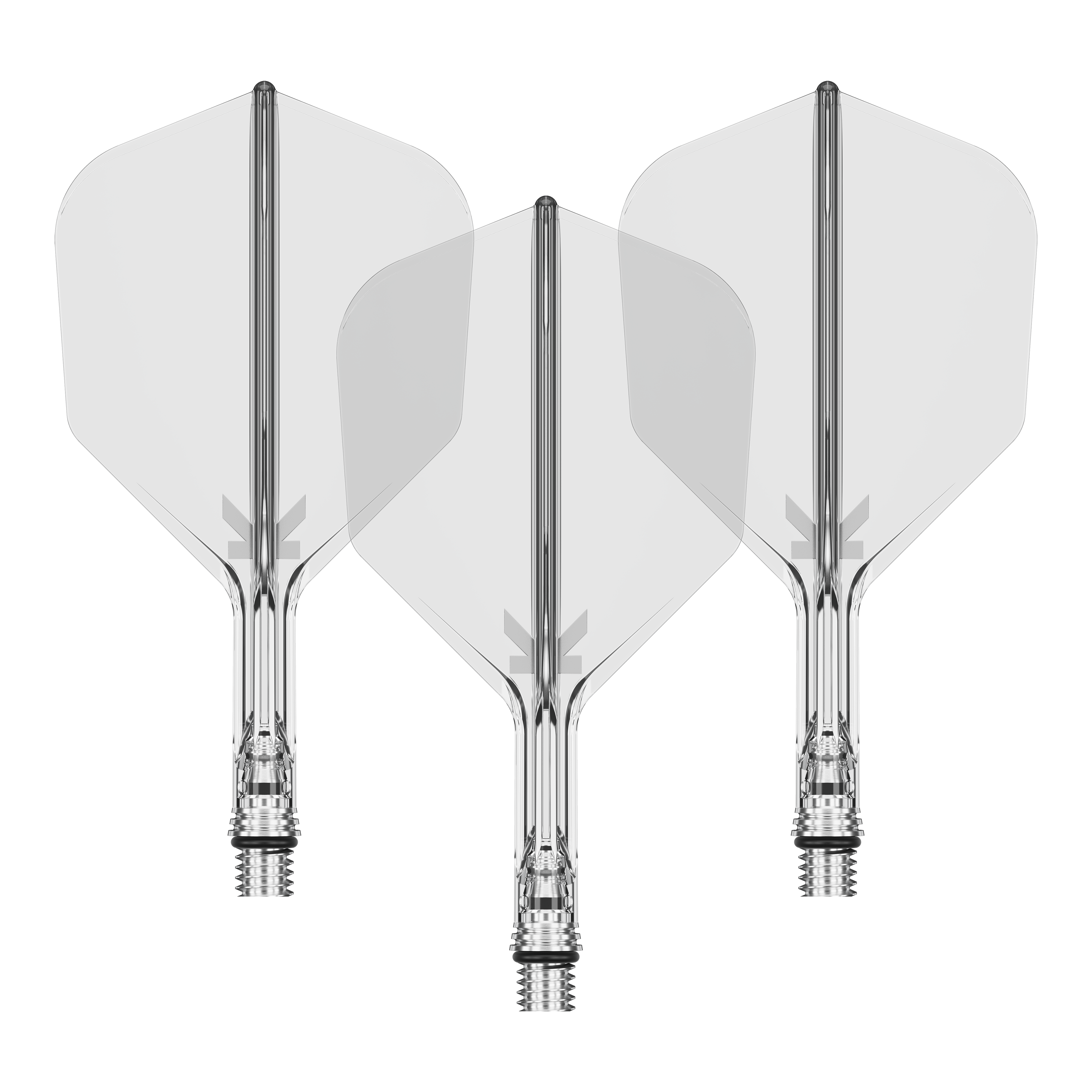 Target K-Shift 6 vluchten - Klaar Ein Set von Target KShift No6 Dart-Flights in klarer, durchsichtiger Optik, 19 mm lang. Die Abbildung zeigt mehrere Flights als Set.