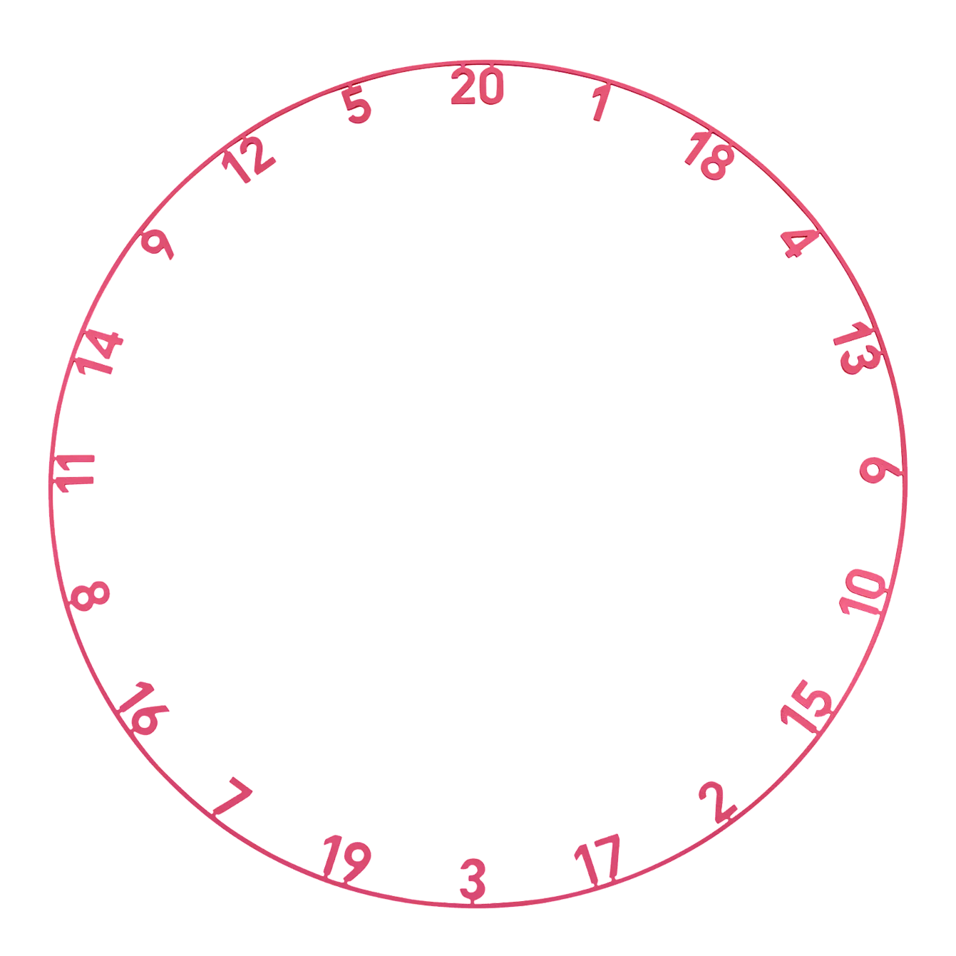 Das Bild zeigt das Produkt mit dem Dateinamen ONE1013_Precise180_OnePiece_Lasercut_Zahlenring_CyberPink_1. Es handelt sich um ein nicht näher beschriebenes Produktbild.