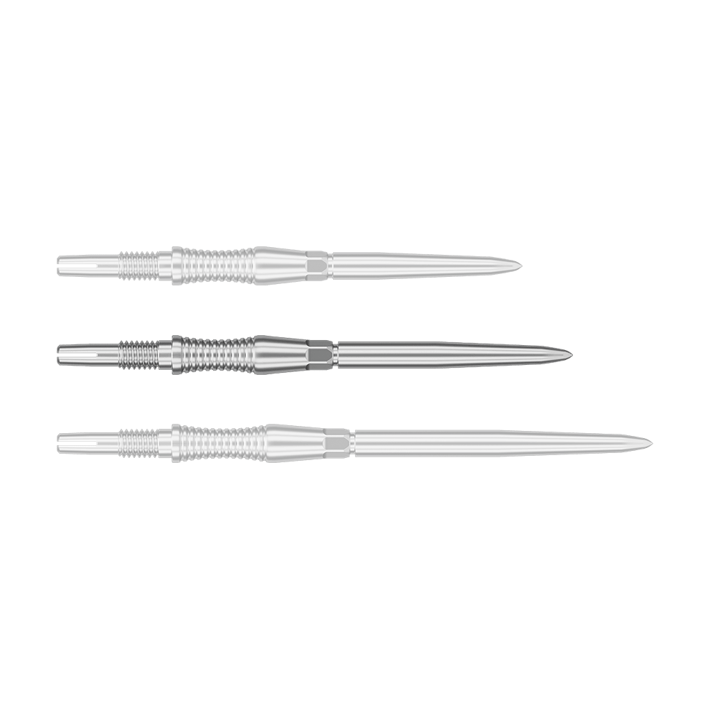 Target Swiss Point Dartpunten Signature RST - Zilver Das Foto zeigt ein Produkt mit dem Dateinamen 340301_Target_Swiss_Point_Dartspitzen_Signature_RST_Silber_35mm_1. Dies sind wahrscheinlich silberne Dartspitzen mit einer Länge von 35 mm.