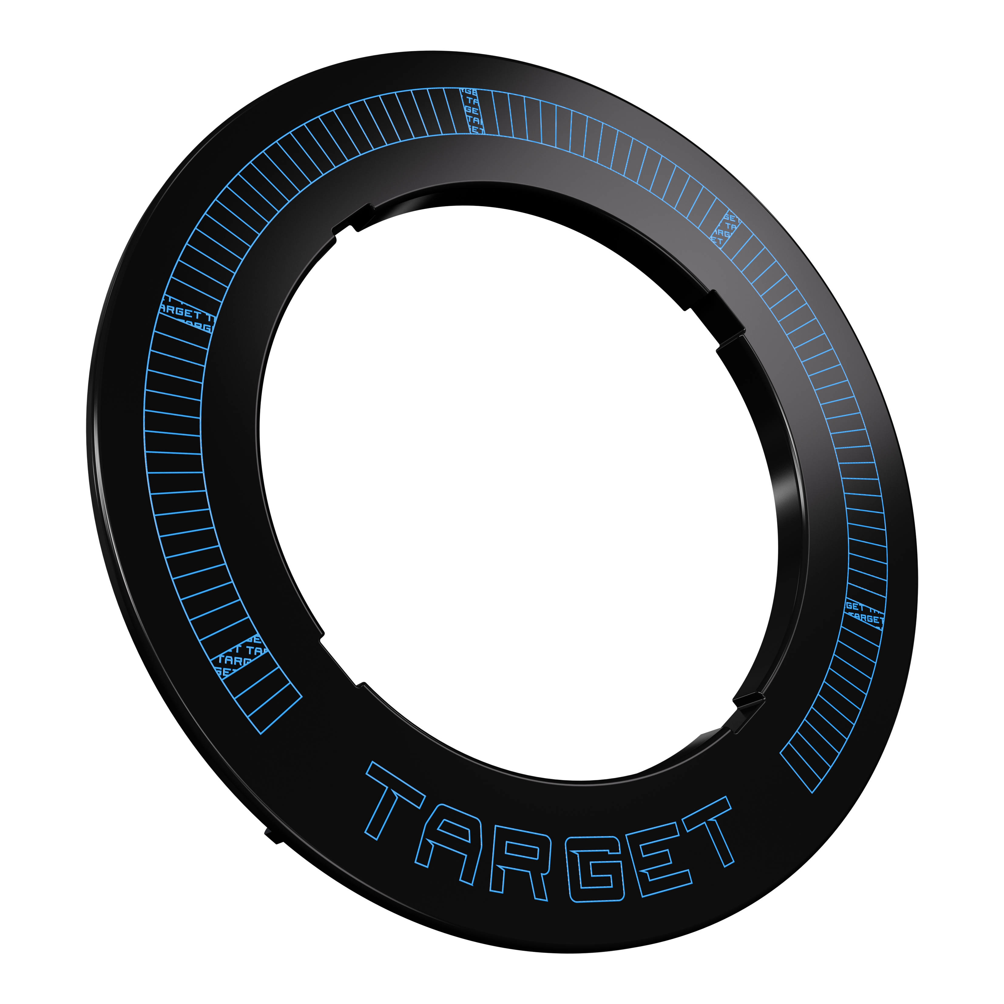 Target Corona Vision Dartboardomlijsting met inkepingen en verlichting Target Corona Vision Dartboardomlijsting met inkepingen en verlichting