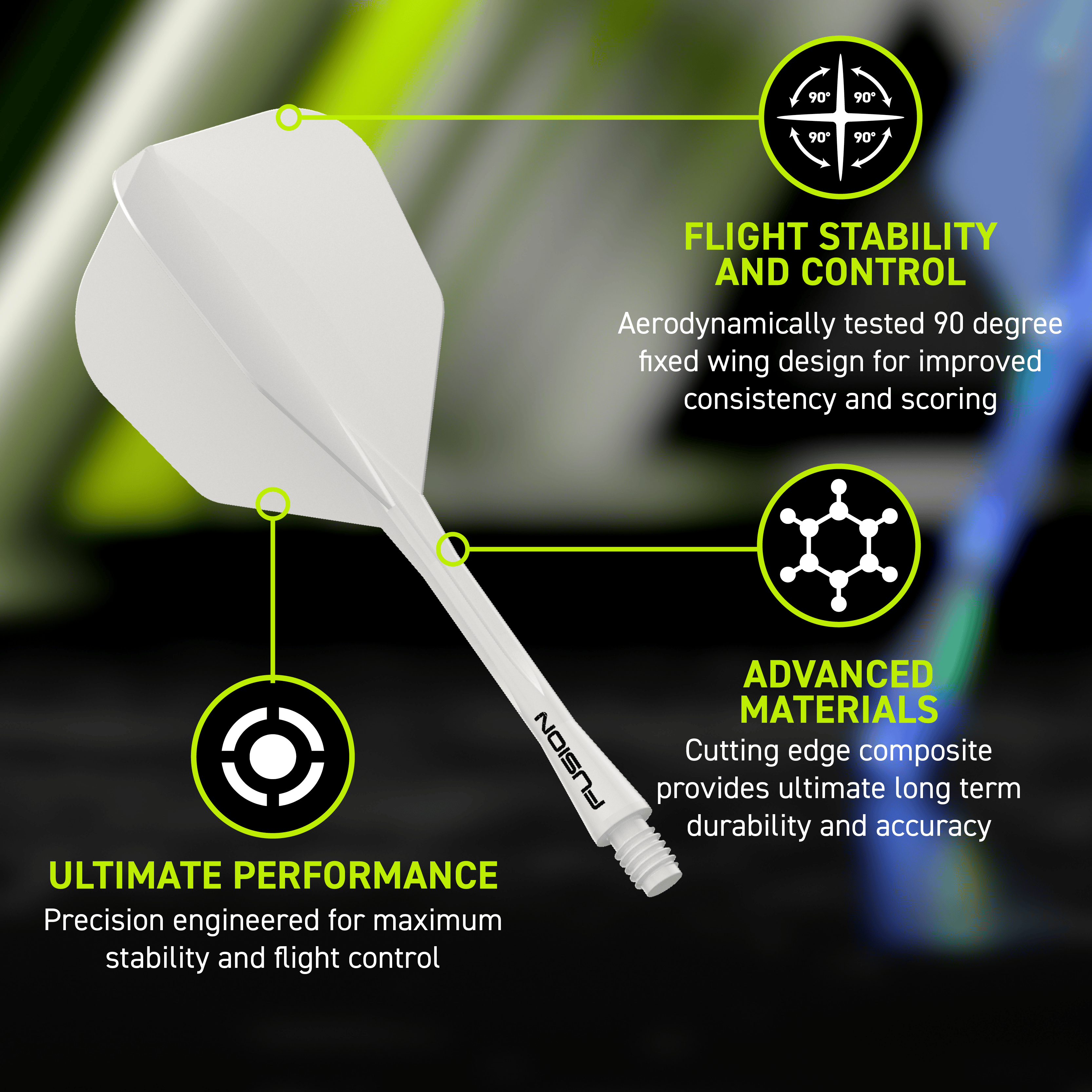 Winmau Fusion Flight Shaft System No6 Massief Wit Zu sehen ist das Winmau Fusion Flight-Shaft-System No6 Solid White. Es handelt sich um einen weißen Flight-Shaft für Darts.