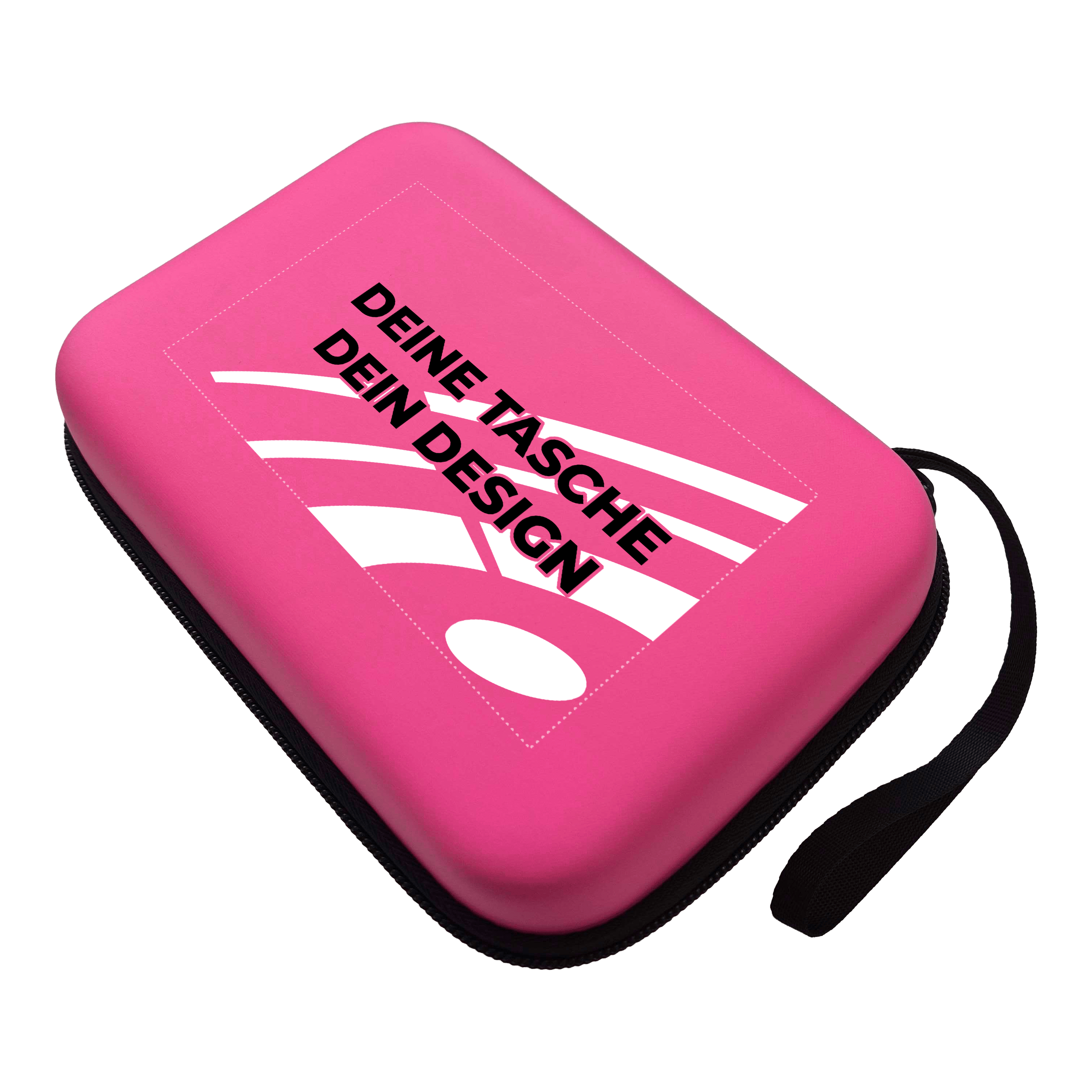System-4 dartkoffer met jouw ontwerp Das Bild zeigt ein Produkt mit dem Dateinamen MCS4-Pink_McDart_System4_Dartcase_Mit_Wunschdruck_Pink_1. Die Aufnahme präsentiert das Produkt aus einer anderen Perspektive.