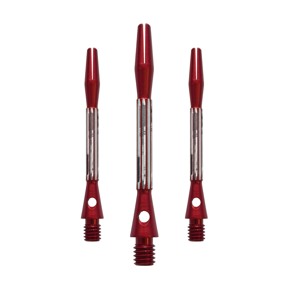 Bulls NL Flash 2 aluminium shafts - rood - 46 mm Die Bulls NL Flash 2 Aluminium Shafts in Rot werden hier als Set gezeigt. Sie sind 46 mm lang und aus Aluminium gefertigt.
