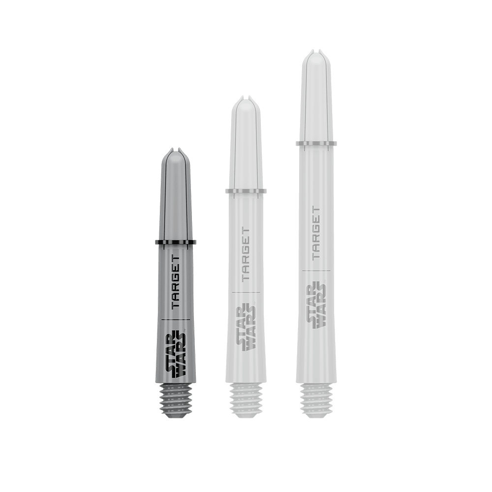 Target Star Wars ProGrip Shafts - Grijs Das Bild zeigt vermutlich einen Pro Grip Shaft in Grau, 34 mm, kurze Ausführung. Das Produkt ist Teil der Star Wars Reihe.