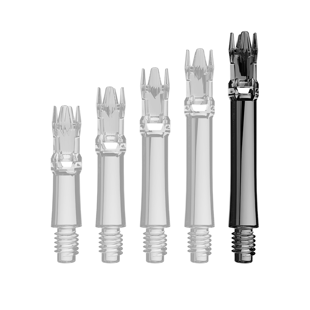 L-Style L-System vervangingsschachten - Transparant zwart Das Bild zeigt eine transparente Ersatzshaft in Schwarz. Die Shaft ist schlank und wird von oben präsentiert.
