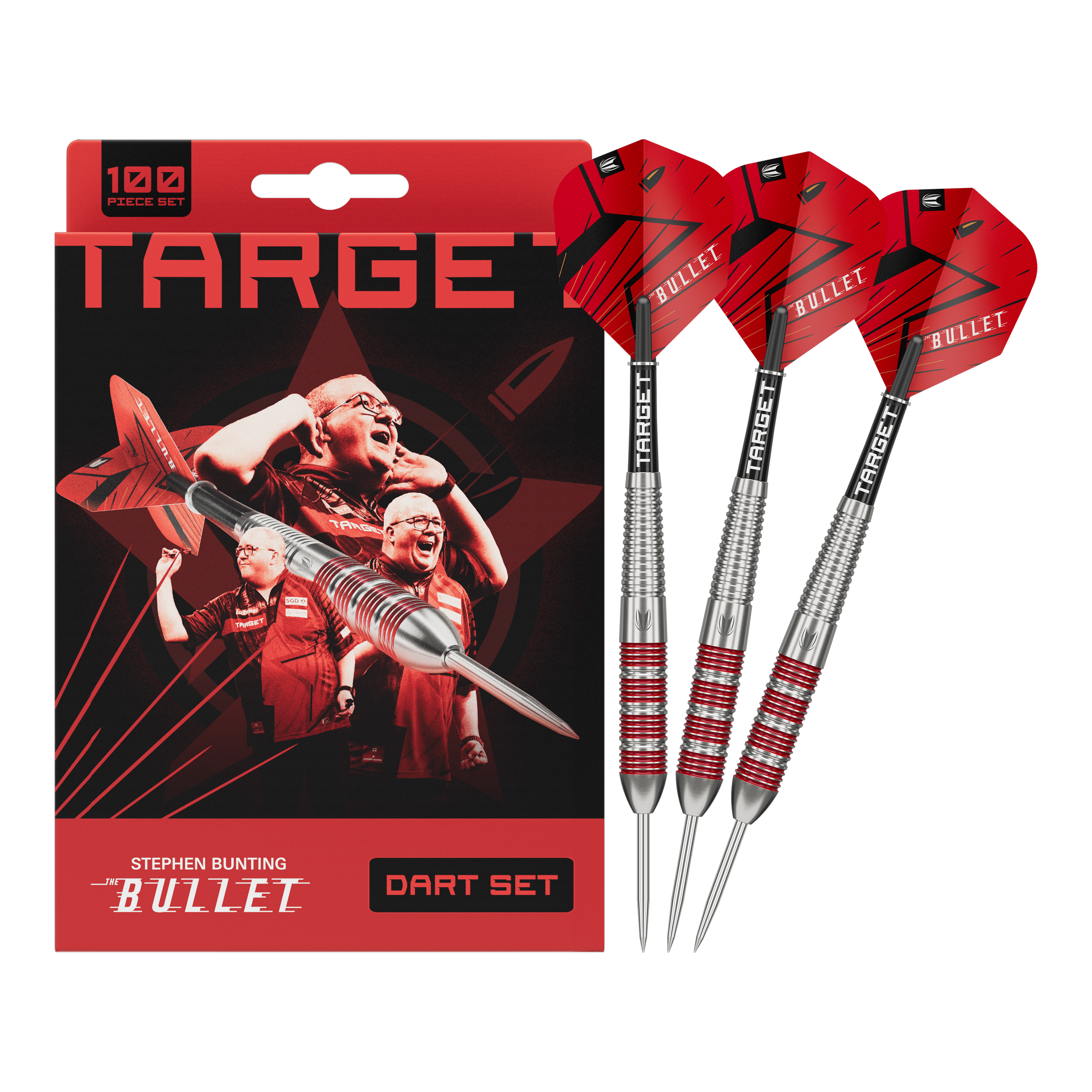 Target Stephen Bunting Bullet 100-delige messing stalen dartset - 22 g