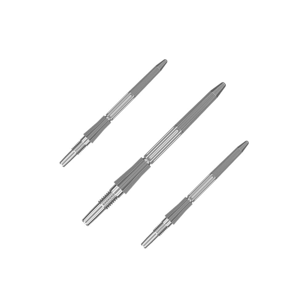 Target Elysian Archetype 43 Swiss Point stalen dartpijlpunten - zilver Abgebildet ist ein Set silberner Dartspitzen mit einer Länge von 30mm. Die Dartspitzen sind für das Swiss Point System geeignet.