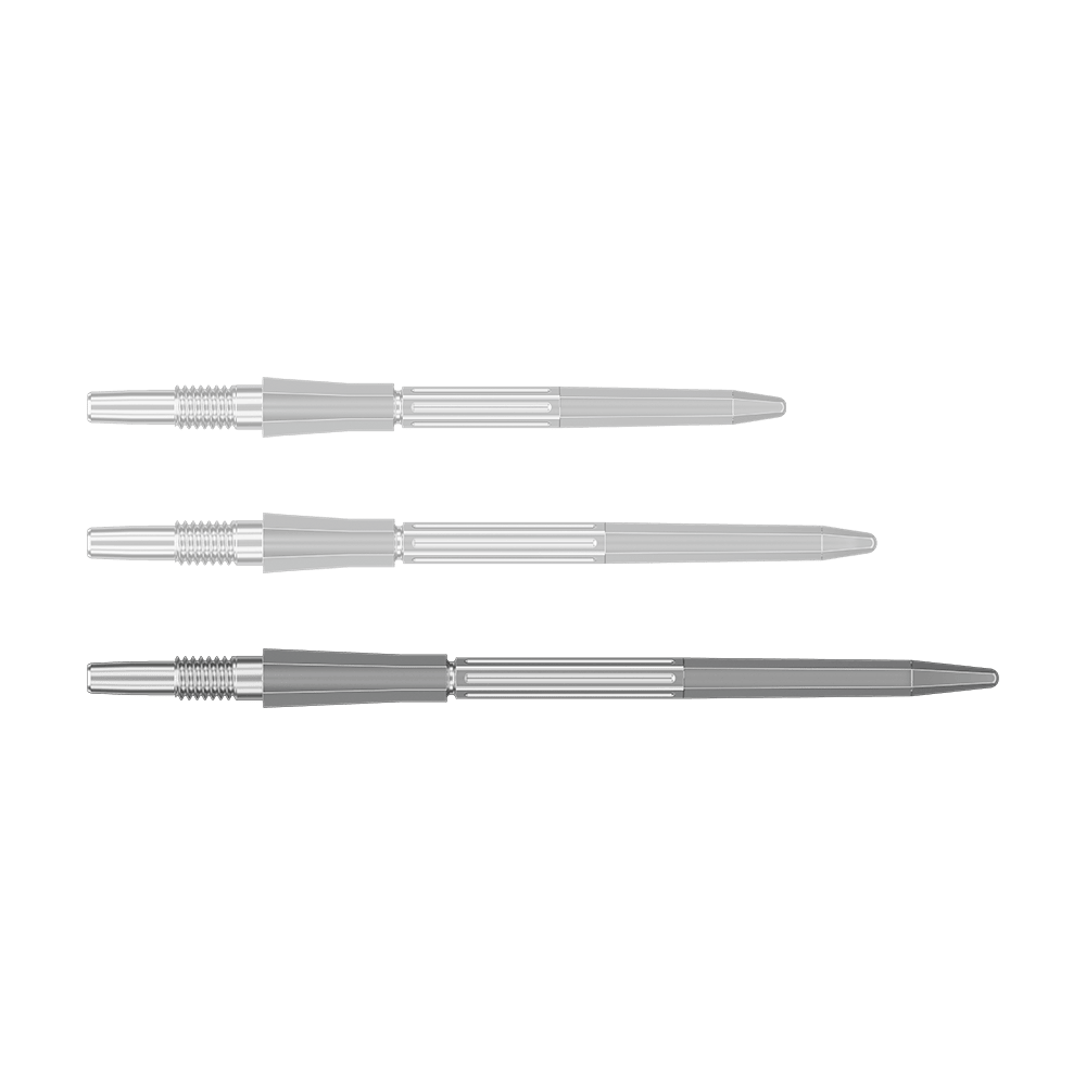 Target Elysian Archetype 43 Swiss Point stalen dartpijlpunten - zilver Auf dem Bild sind SwissPoint Dartspitzen in Silber mit einer Länge von 42 mm zu sehen. Dieses Produkt ist für Dartpfeile gedacht.