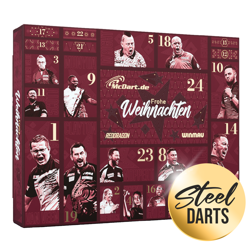 McDart Premium Adventskalender 2026 voor steeldartspelers McDart Premium Adventskalender 2026 voor steeldartspelers
