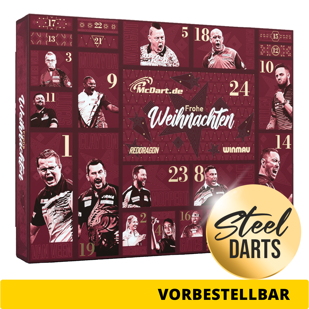 McDart Premium Adventskalender 2026 voor steeldartspelers