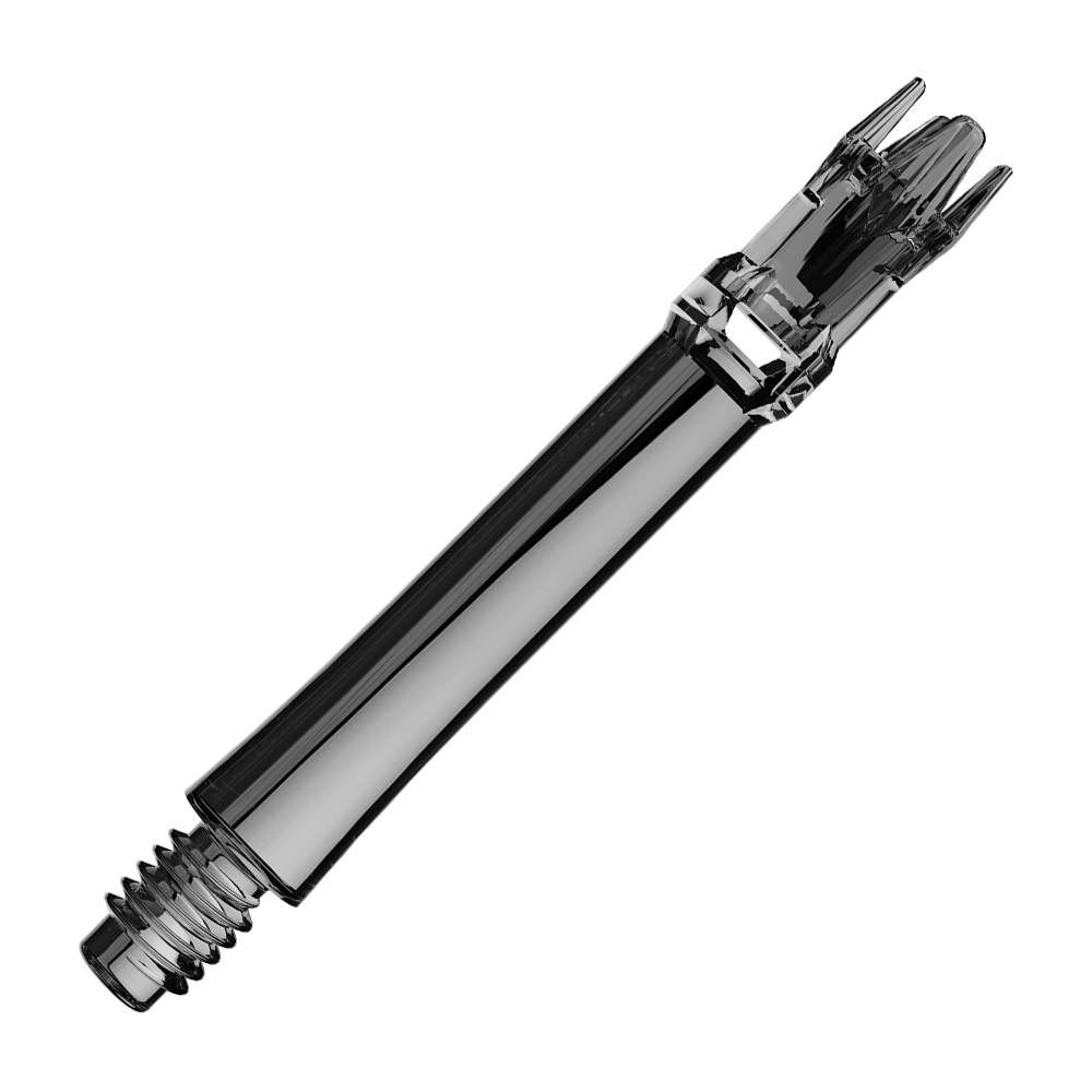 L-Style L-System vervangingsschachten - Transparant zwart Hier ist eine Ersatzshaft in transparentem Schwarz abgebildet. Die Shaft ist von der Seite zu sehen.
