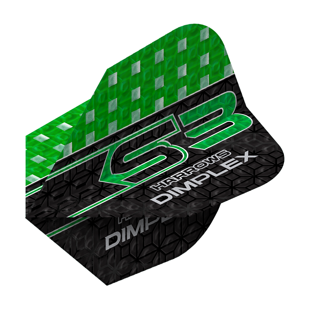 Harrows Dimplex S3 Flights - Groen Harrows Dimplex S3 Flights - No6 sind hier dargestellt. Das Design ist vielfältig und farbig.