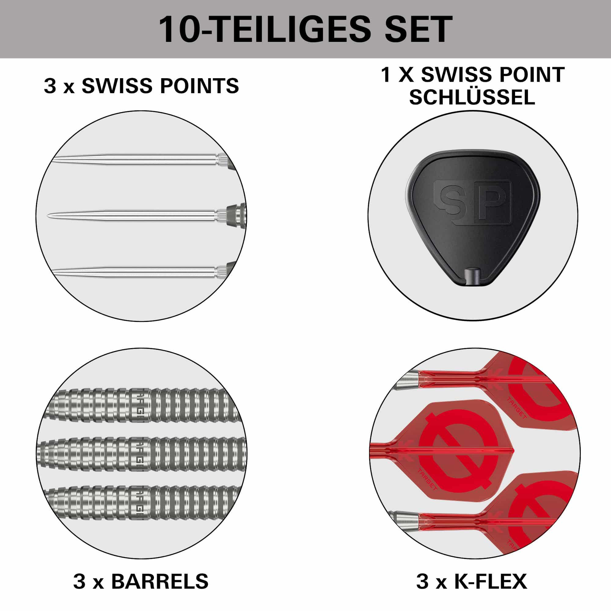 Targetgroep O 02 Swiss Points stalen dartpijlen Targetgroep O 02 Swiss Points stalen dartpijlen