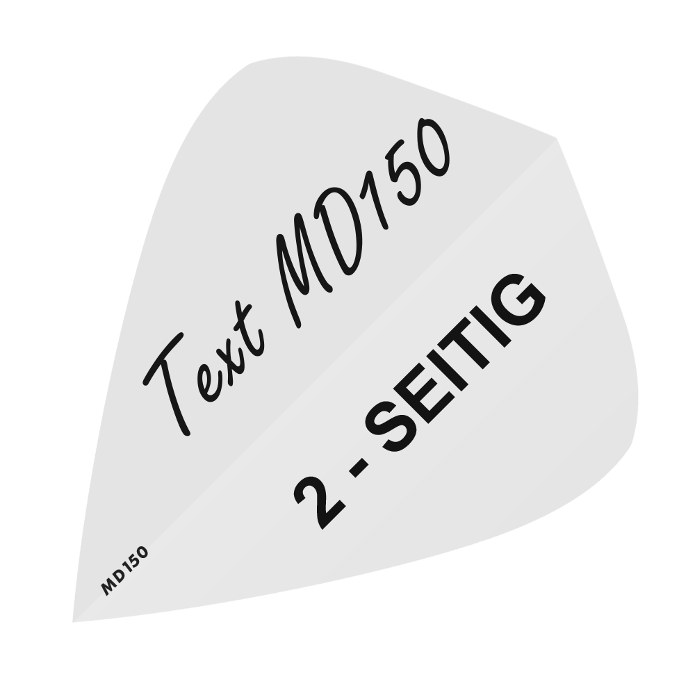 10 set bedrukte vluchten op 2 zijden - gewenste tekst - MD150 kite