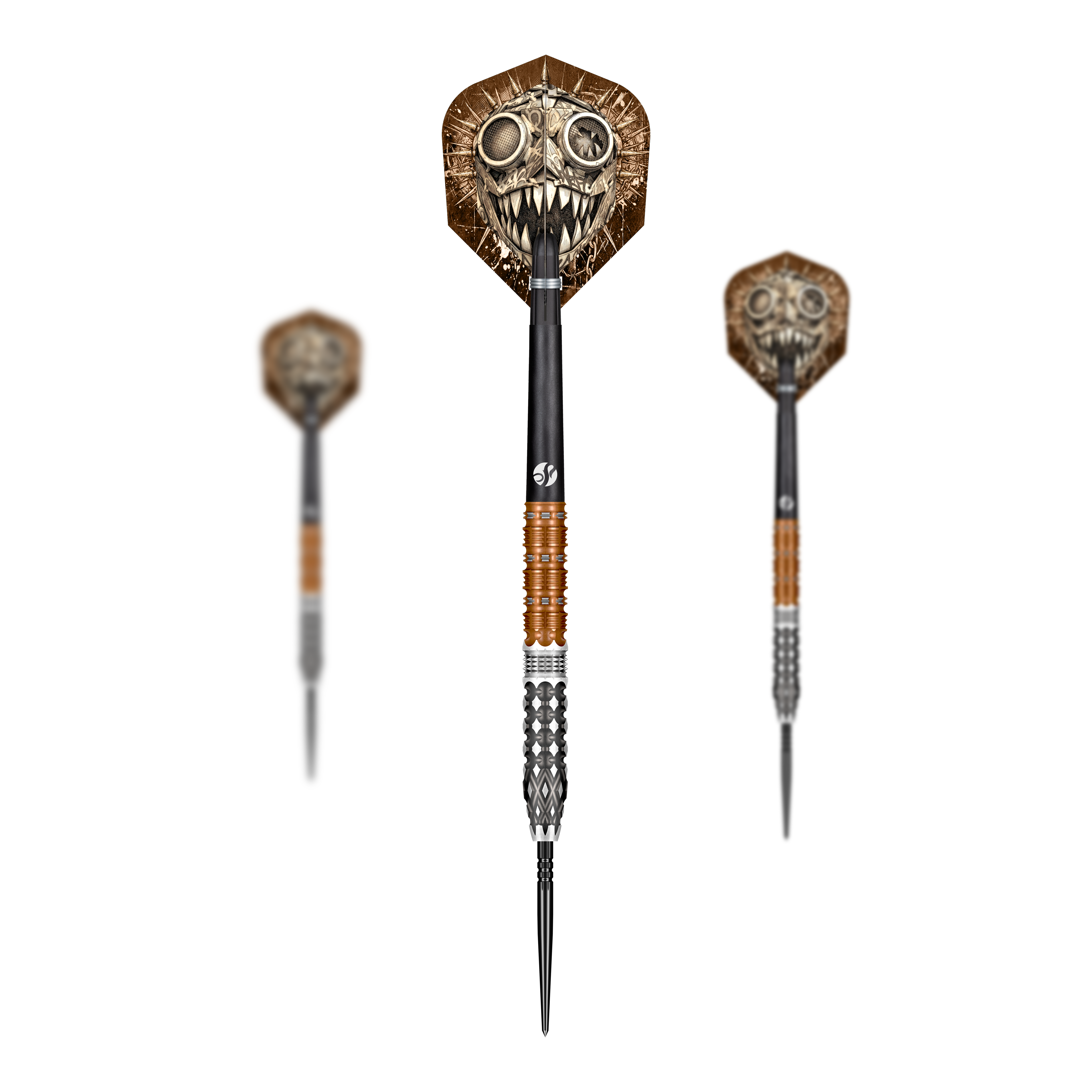 Shot Gnarly Gnasha Turbo Point stalen dartpijlen - 23 g Das Bild zeigt ein Set der Shot Gnarly Gnasha Turbo Point Steeldarts mit 23g. Die Steeldarts sind für ambitionierte Spieler geeignet.