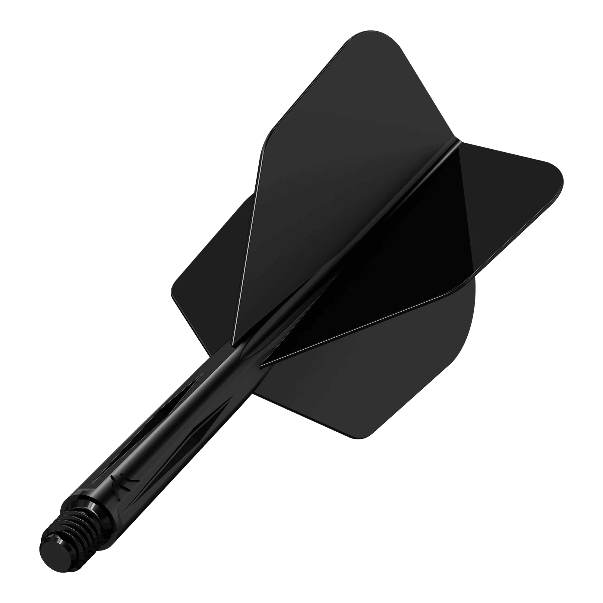 Mission Force 90 No6 Flight Shaft System - Zwart Das Bild zeigt das Produkt "Mission Force 90 No6 Flight-Shaft-System - Schwarz". Es handelt sich um ein schwarzes Dart-Flight- und Schaftsystem in moderner Ausführung.