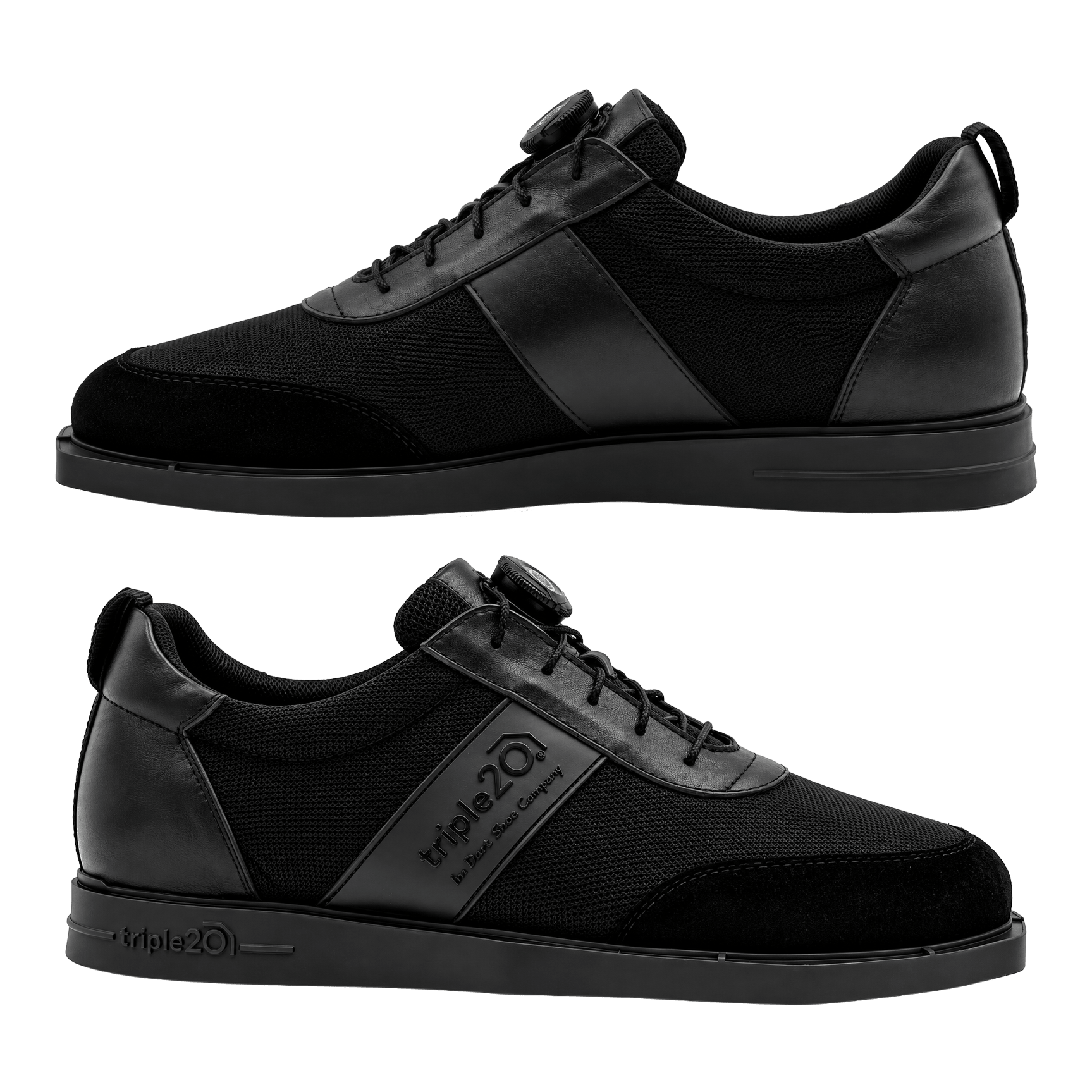 Triple20 Dart schoenen van textiel met draaisluiting - zwart