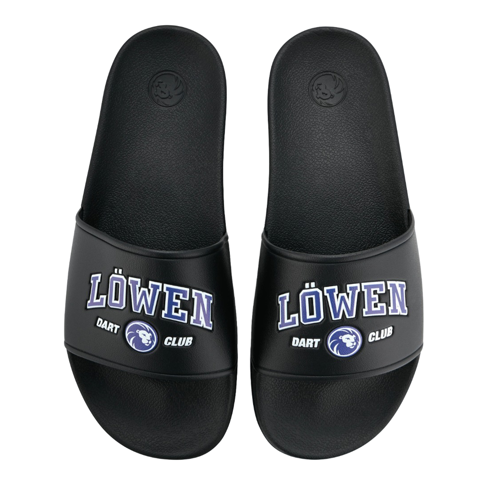 Löwen Collectie DARTIletten Abgebildet sind Löwen Kollektion DARTIletten Schuhe. Diese Schuhe sind Teil einer limitierten Kollektion für Dartfans.