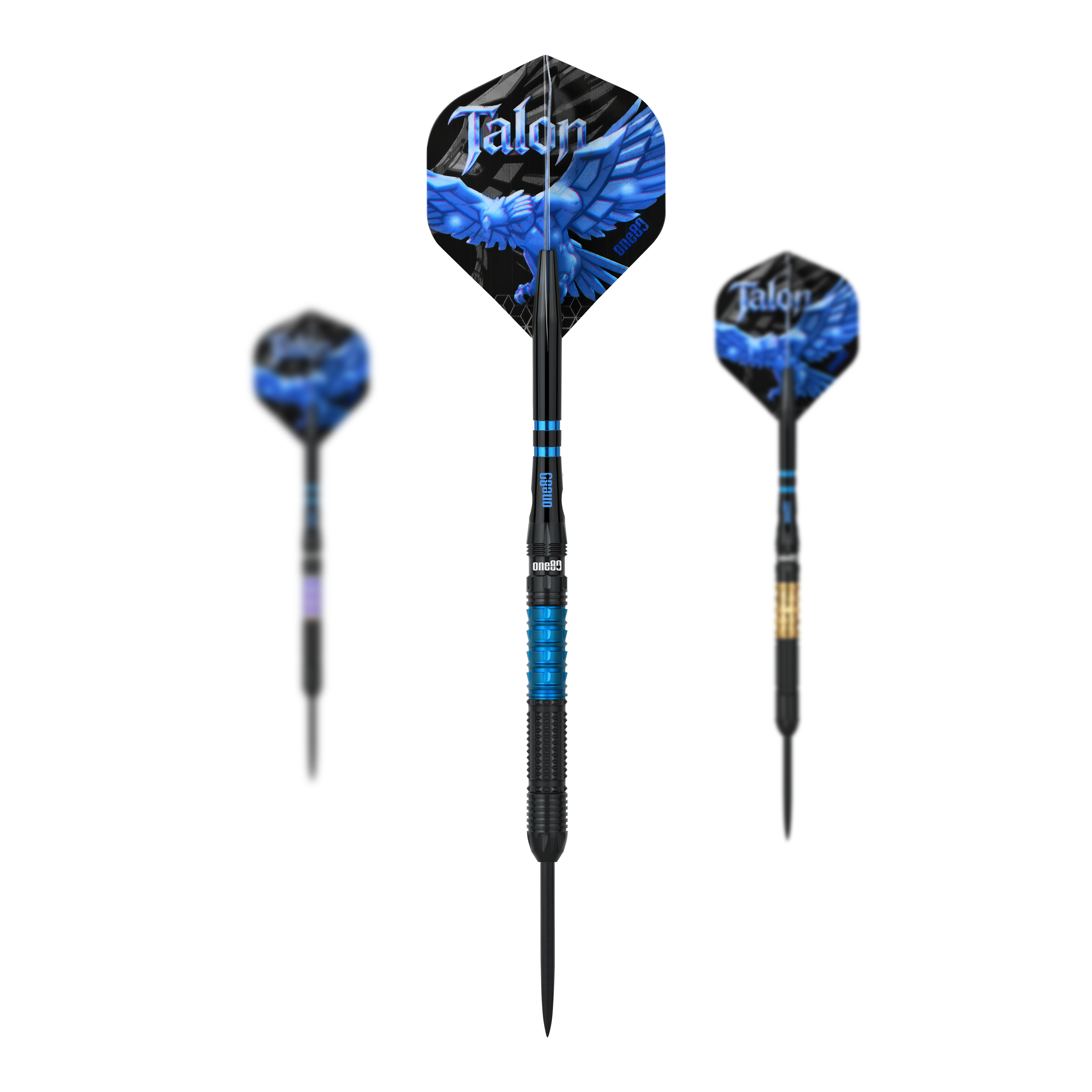 One80 Talon T1 stalen dartpijlen Abgebildet sind die One80 Talon Steeldarts. Das Set besteht aus hochwertigen Steeldarts zum professionellen Dartspiel.