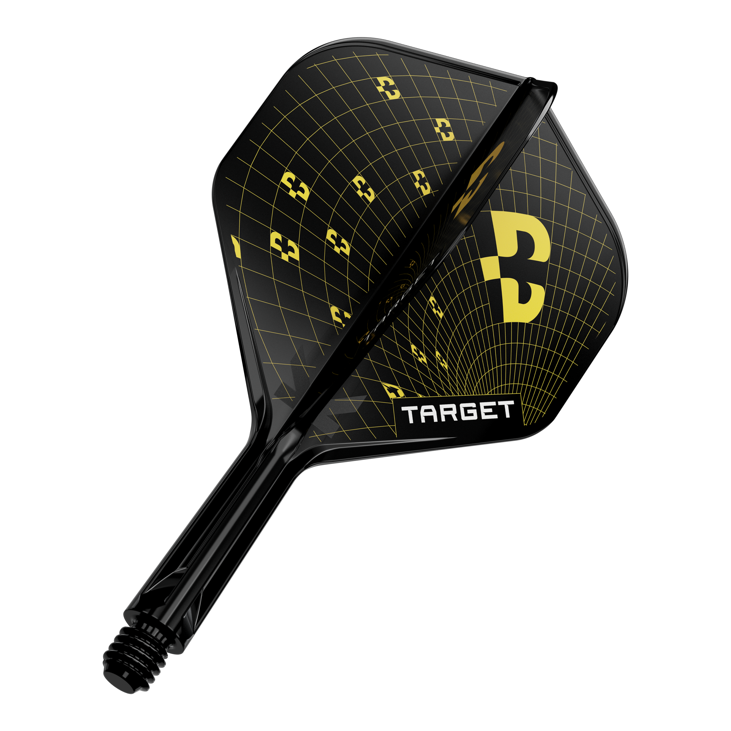 Target K-Flex Bolide No2 Standaardvluchten Abbildung eines Dart-Flights, wahrscheinlich Target K-Flex Bolide No2 Standard in 19mm. Das Produkt ist einzeln dargestellt.