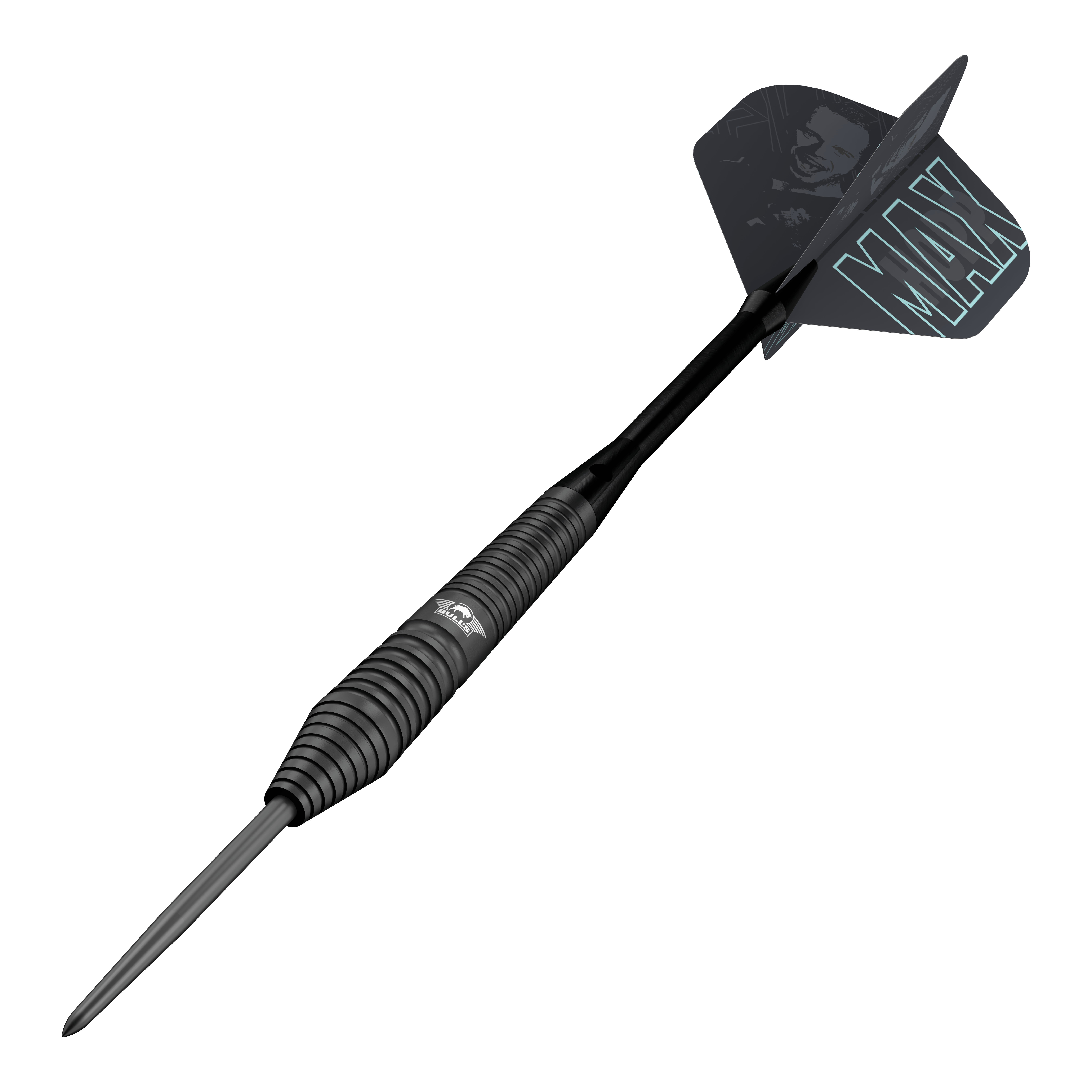 Bulls NL Max Hopp Zwarte Stalen Darts Auf diesem Bild sind die Bulls NL Max Hopp Black Steeldarts abgebildet. Diese Darts sind speziell für anspruchsvolle Spieler entwickelt.