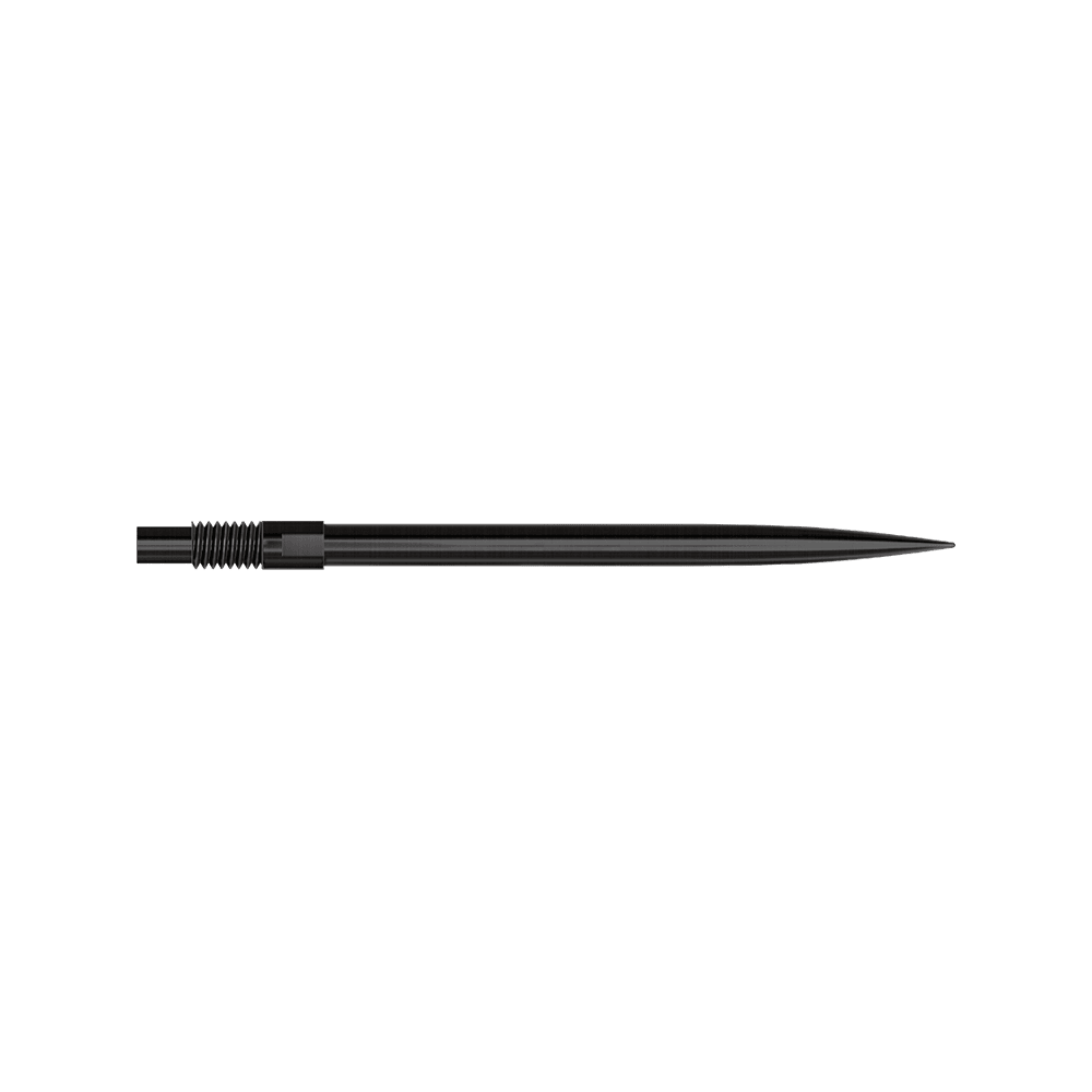 Harrows Quick Point dartpunten - Zwart Abgebildet ist das Produkt 'QP24049_Harrows_QuickPoint_Dartspitzen_Schwarz_35mm_2'. Es sind schwarze Dartspitzen zu sehen.