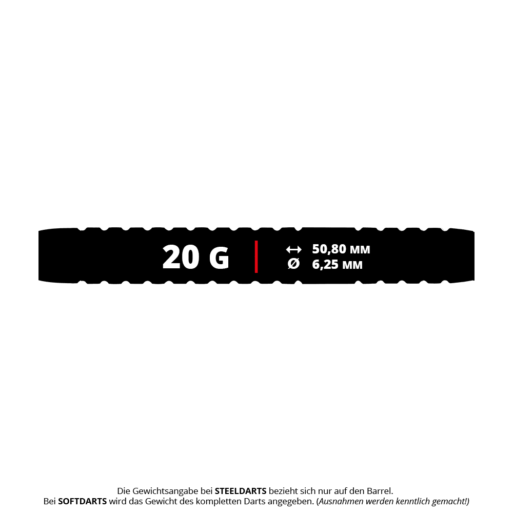 Red Dragon Ascend Parallel Softdarts - 20g Abgebildet ist das Produkt Red Dragon Ascend Parallel Softdarts - 20g. Die Softdarts eignen sich ideal für elektronische Dartautomaten.