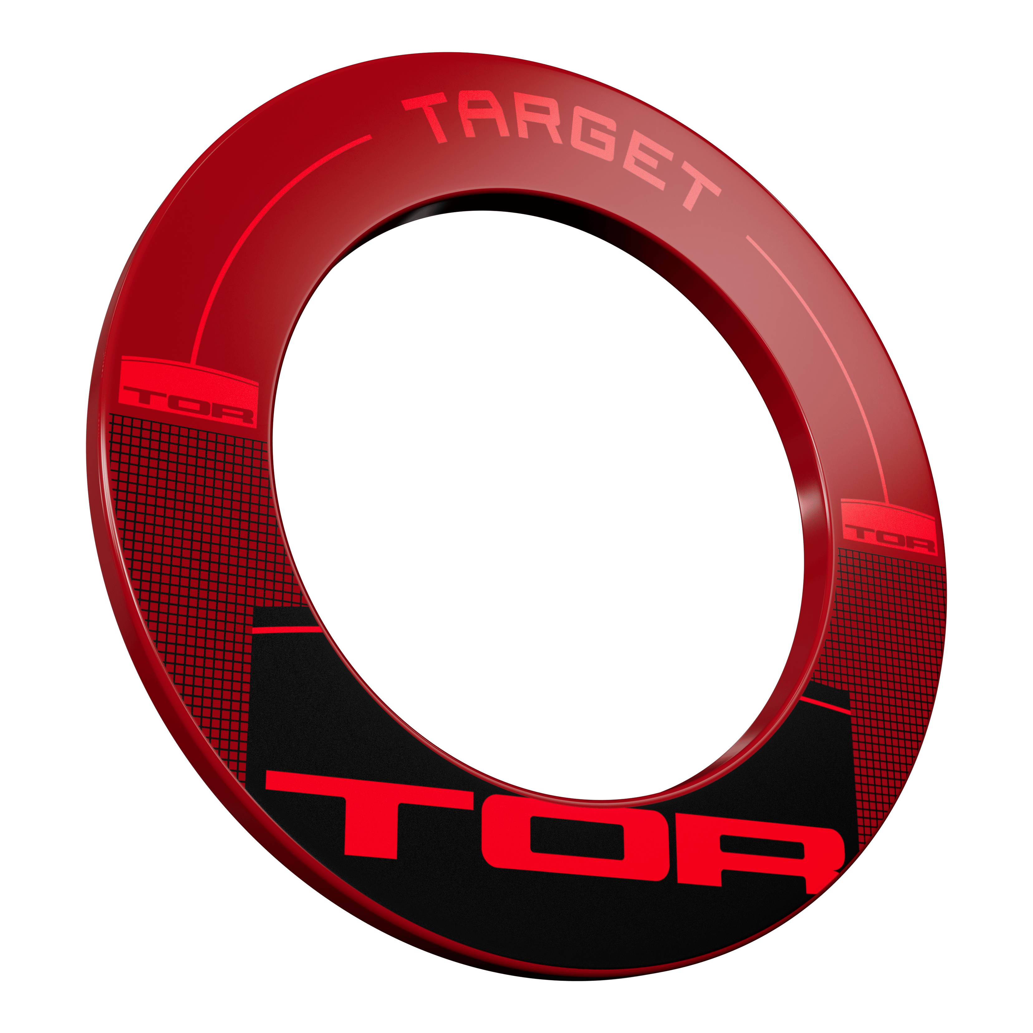 Targetwit TOR Omringen Hier wirkt das Target TOR Surround als runde Umrandung eines Dartboards. Die Struktur ist gut erkennbar.