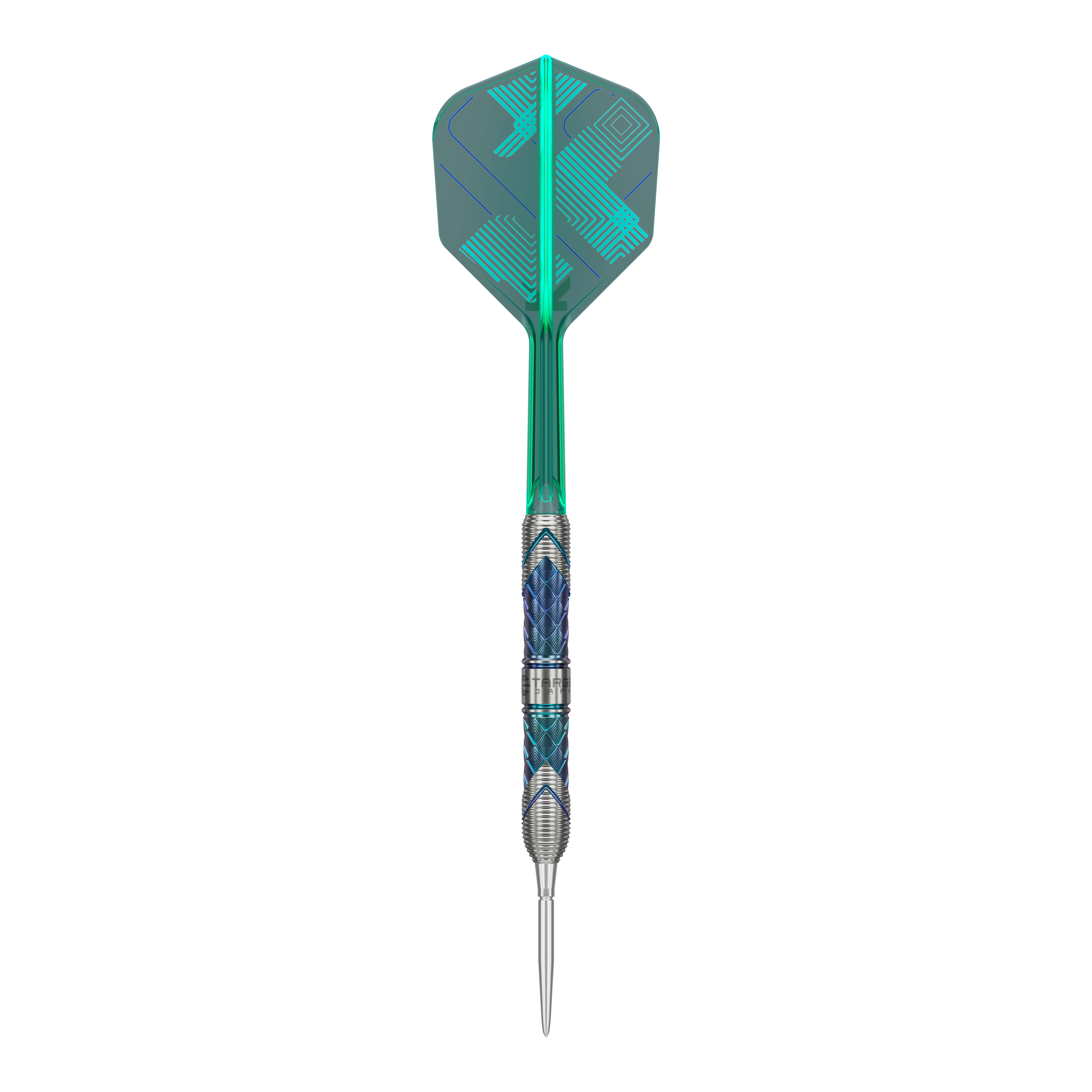 Target Japan Kaze Series Ceros 03 Steeldarts - 24g Dies ist ein Steeldart aus der Target Japan Kaze Series, Modell Ceros 03 mit 24g Gewicht. Der Dart hat ein auffälliges Design mit grünen und blauen Akzenten.