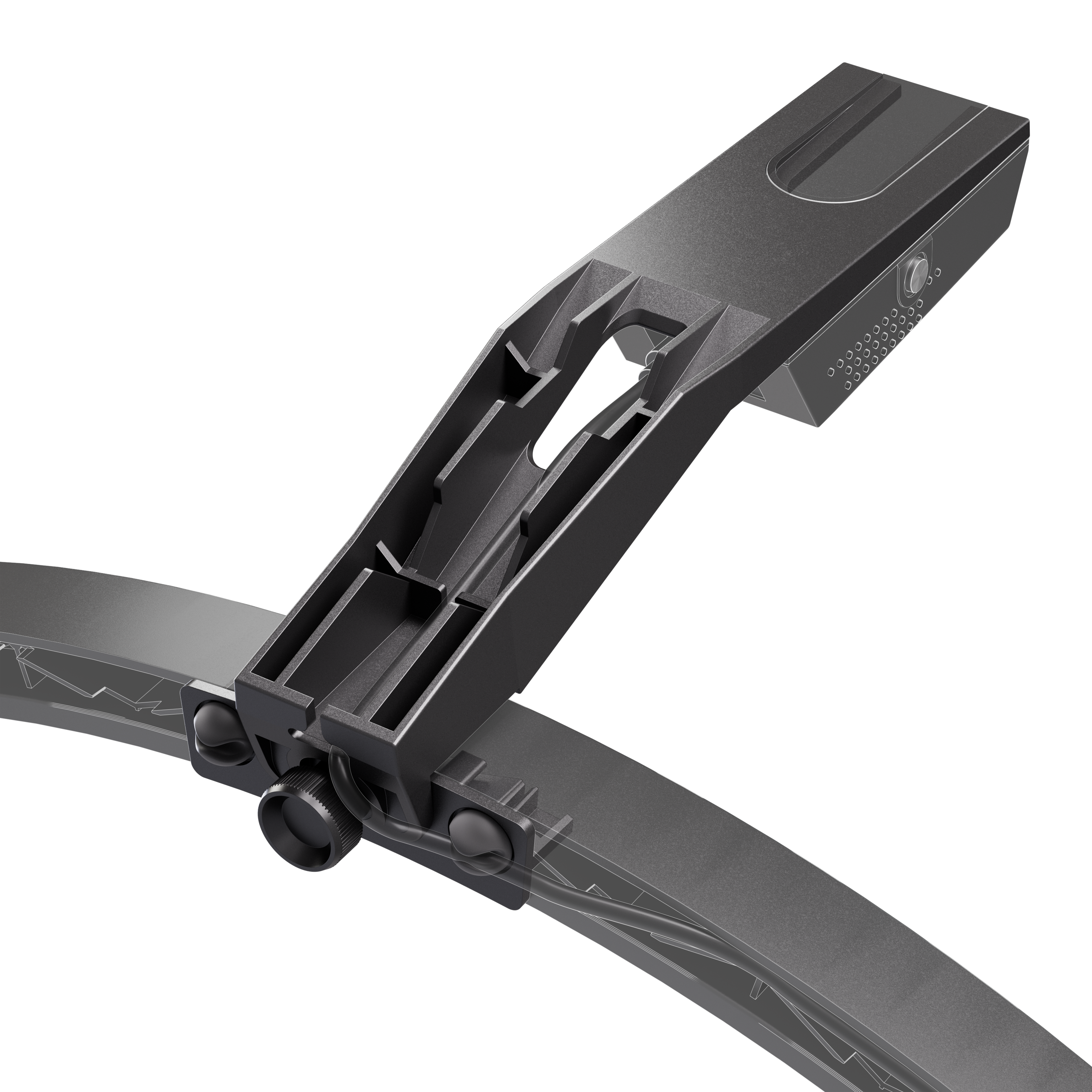 Target OMNI VIRT camera-arm Das Bild zeigt den Target OMNI VIRT Kamera Arm. Der Kamera Arm ist aus Metall gefertigt und eignet sich zur Befestigung einer Kamera.