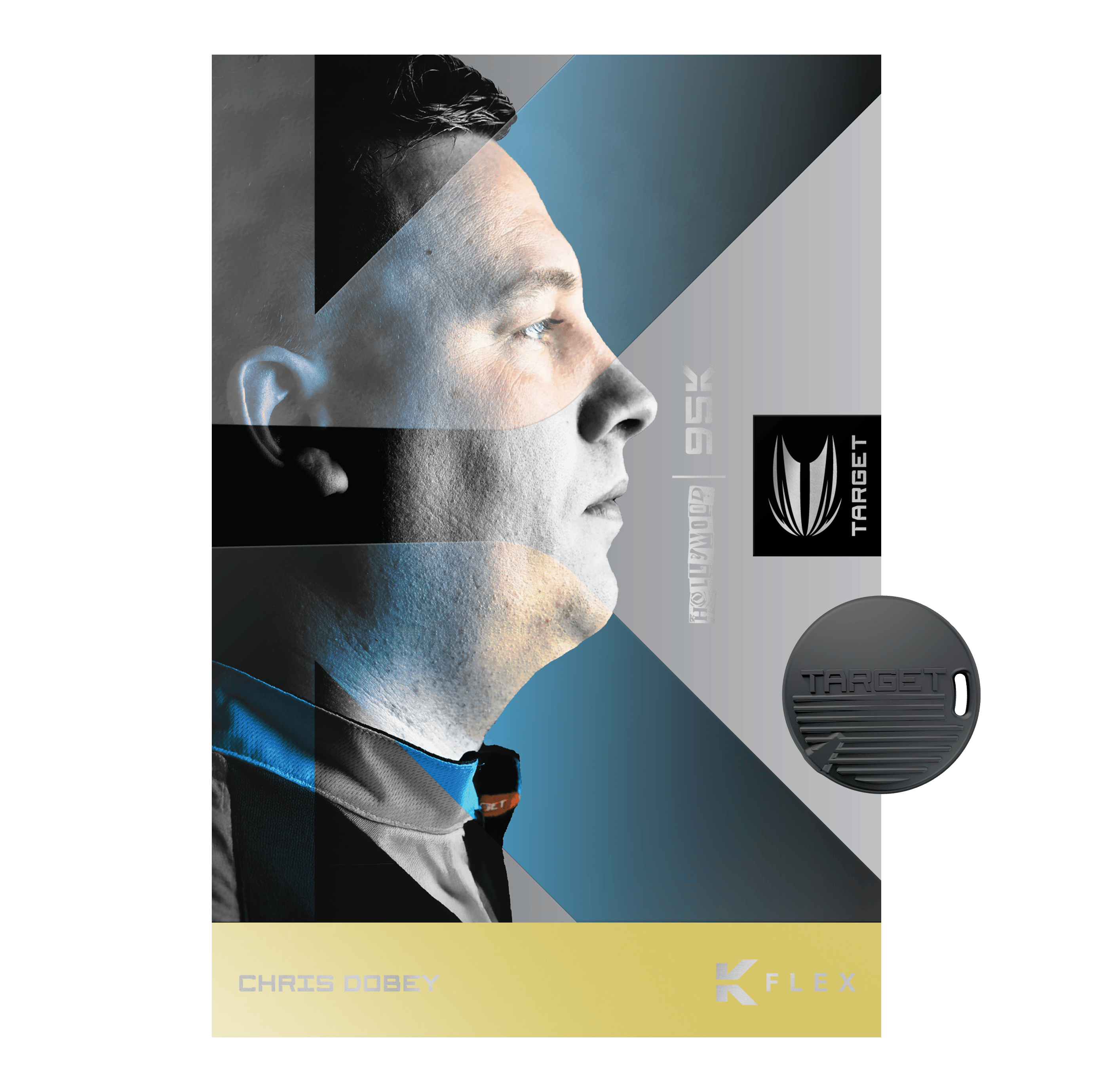 Target Chris Dobey 95K Swiss Point stalen dartpijlen Das Bild zeigt die Target Chris Dobey 95K Swiss Point Steeldarts. Diese Steeldarts sind professionell verarbeitet und für anspruchsvolle Spieler geeignet.