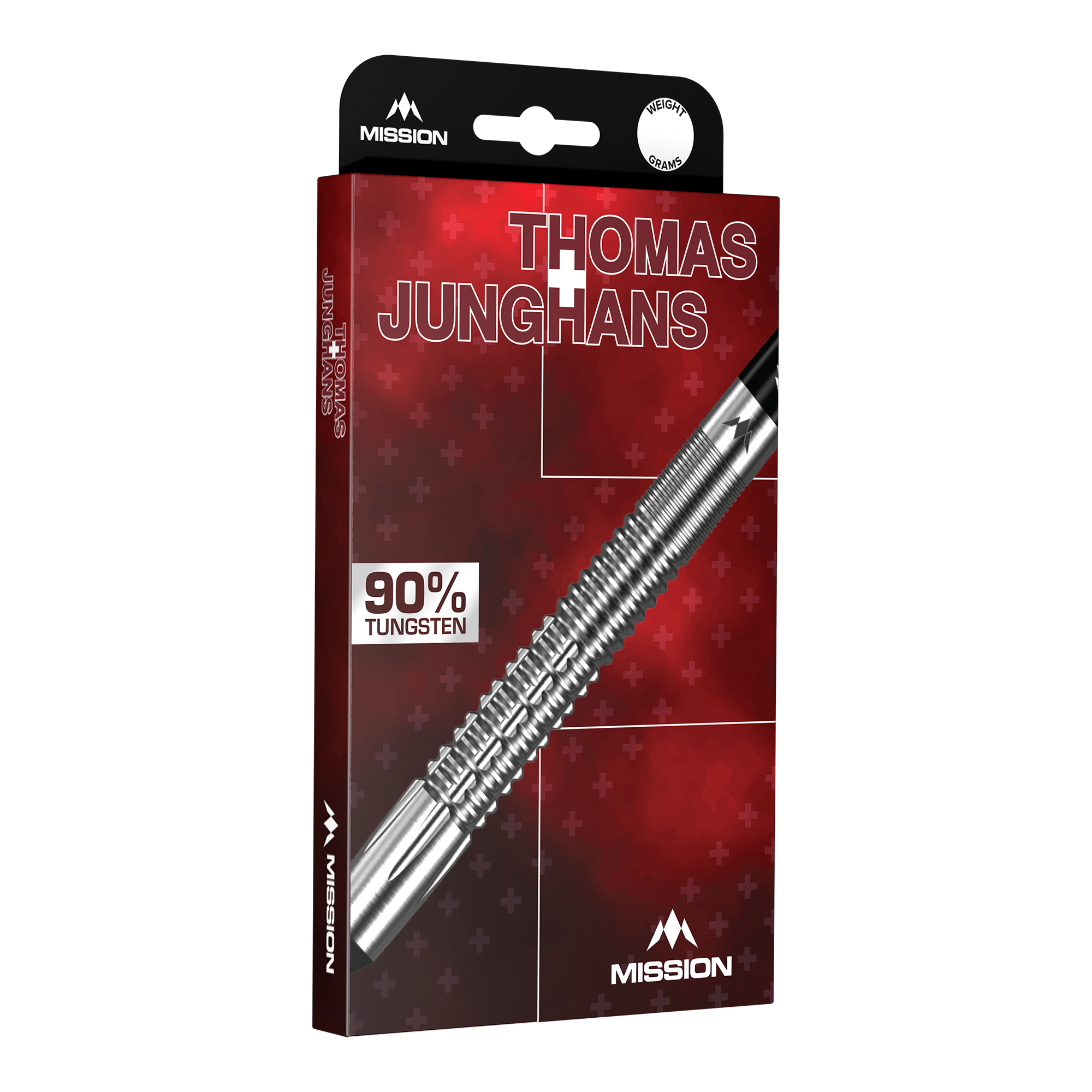 Missie Thomas Junghans Softdarts - 20g Das Bild zeigt die Mission Thomas Junghans Softdarts mit 20 Gramm. Die Darts sind modern gestaltet und liegen auf einer hellen Oberfläche.