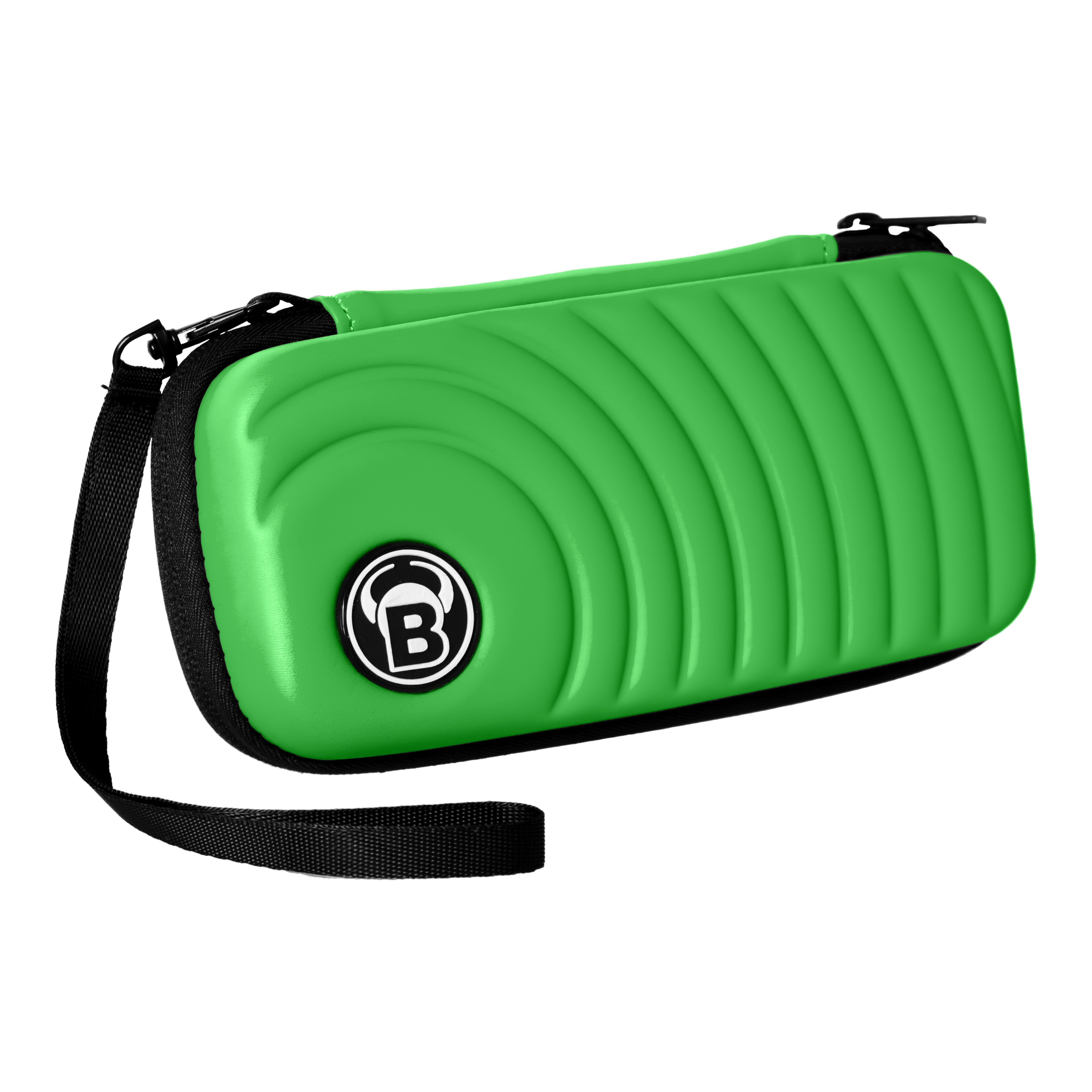 Beazd Orbis S dartkoffer - Groen Beazd Orbis S Dartcase in farbiger Ausführung ist dargestellt. Das Etui dient zum sicheren Transport von Dartpfeilen.