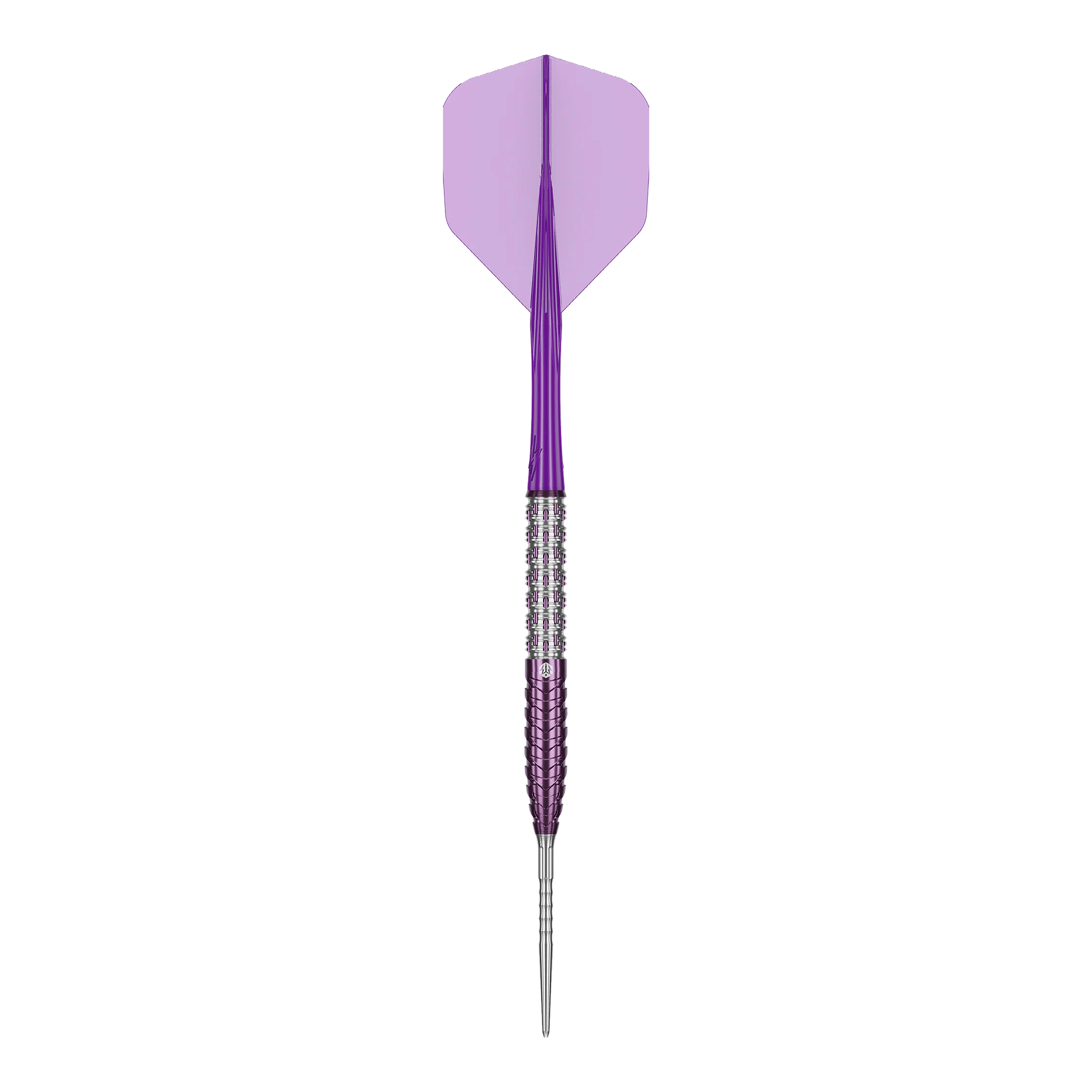 Caliburn Awakening ET stalen dartpijlen Abgebildet sind die Caliburn Awakening E.T. Steeldarts aus einer anderen Perspektive. Die Besonderheiten des Steeldarts sind sichtbar.