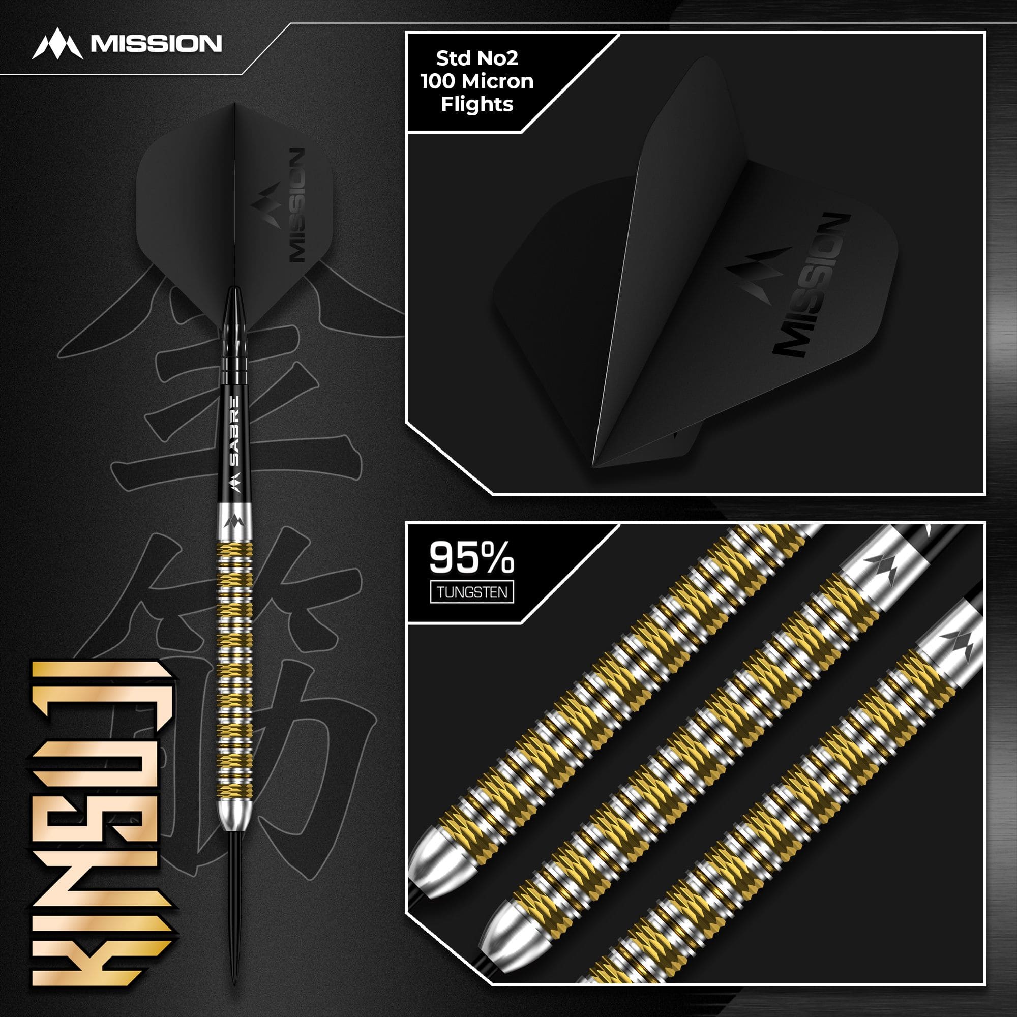 Dies ist ein Bild der Mission Kinsuji Steeldarts. Auf dem Foto ist der Dartpfeil deutlich zu erkennen.