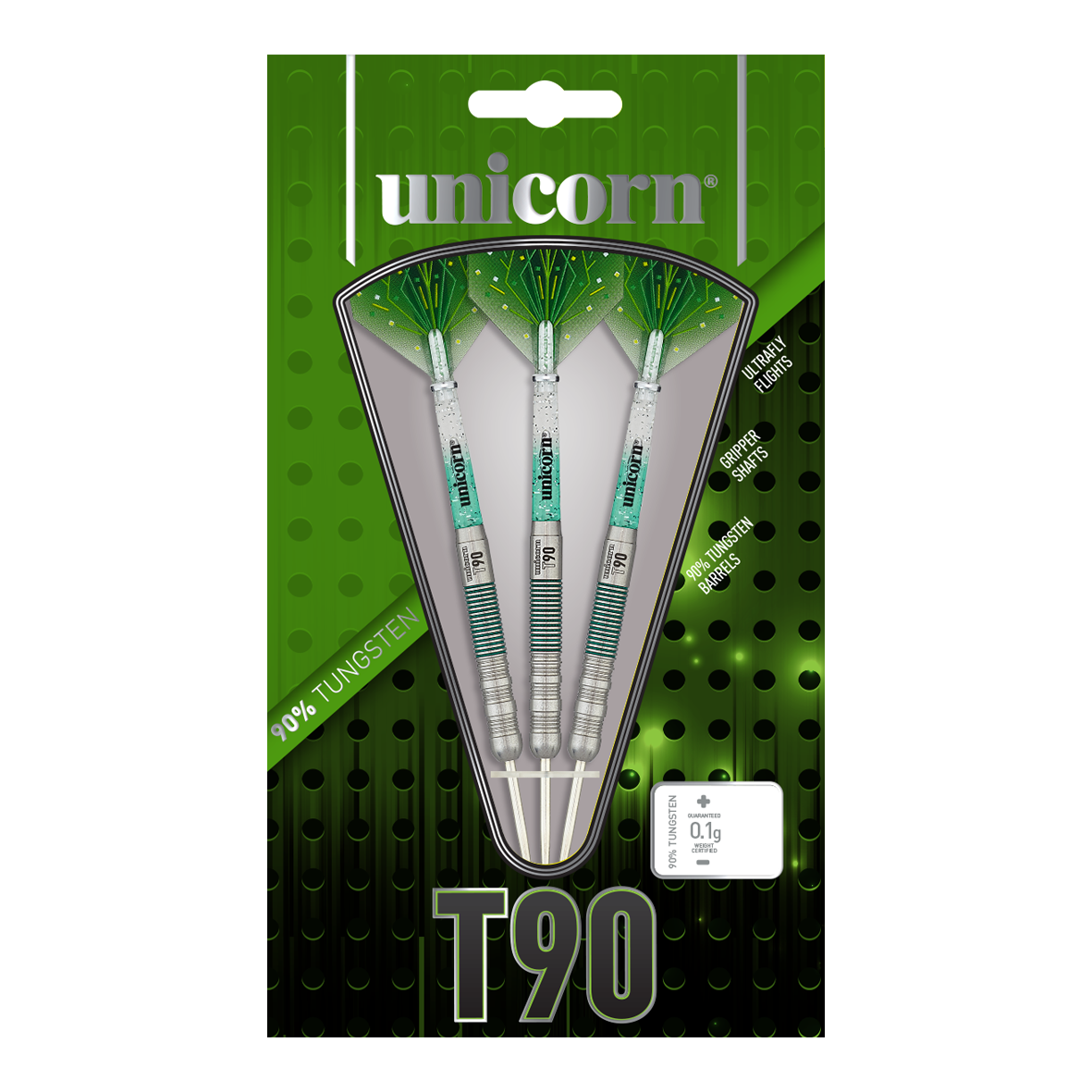 Unicorn T90 Core XL Groene stalen dartpijlen