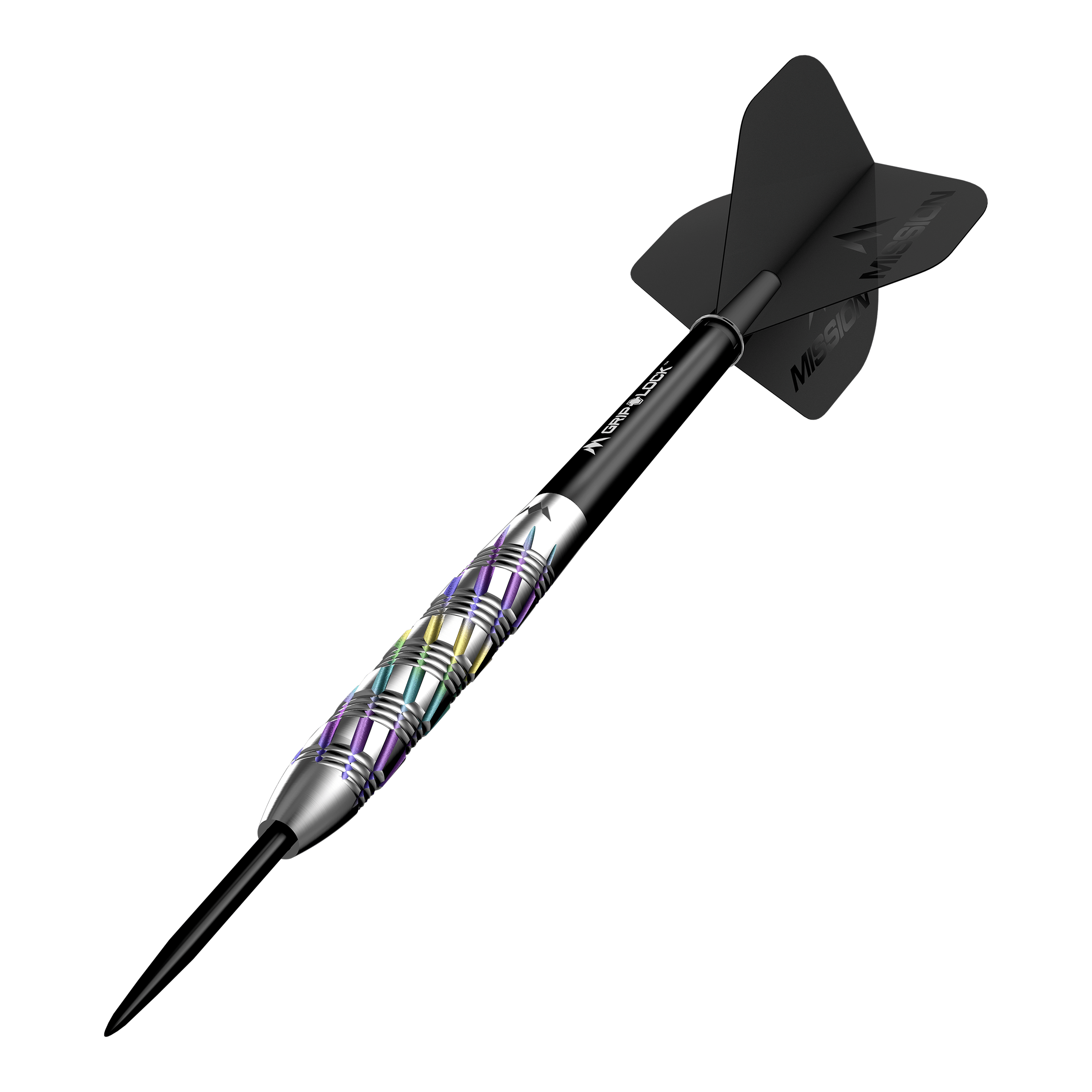 Mission Shuriken stalen pijlen Mission Shuriken Steeldarts werden auf diesem Foto dargestellt. Die Steeldarts sind gut sichtbar und detailliert abgebildet.