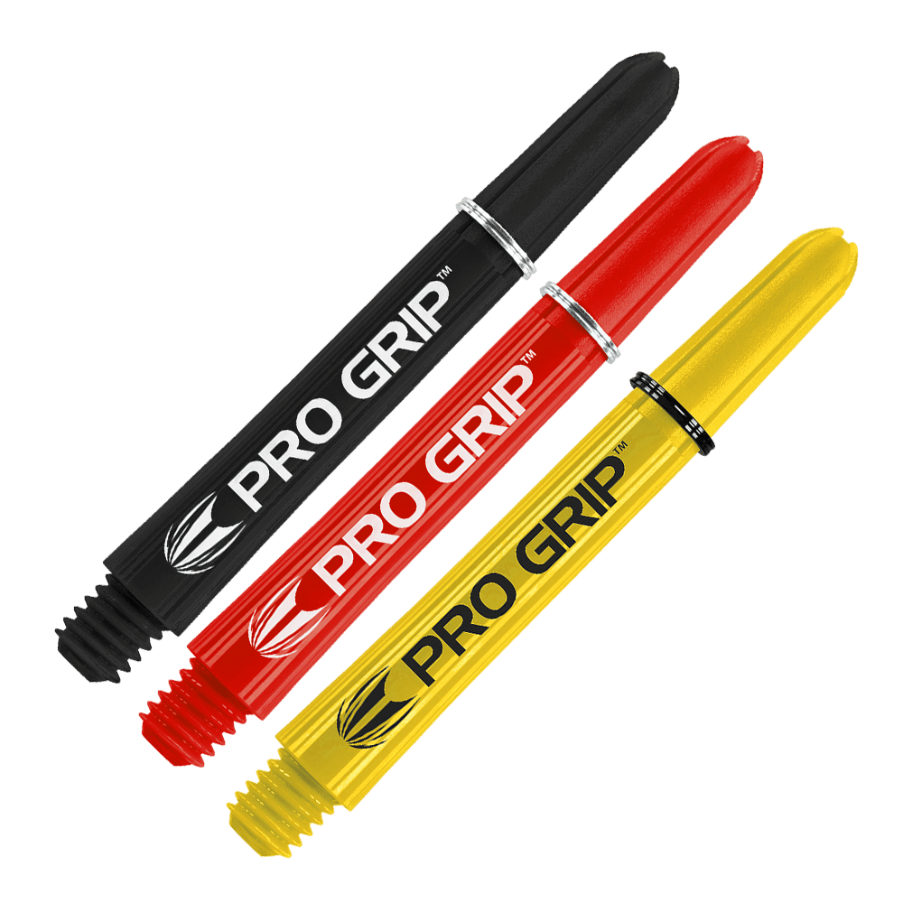 Target Pro Grip Shafts - 3 Sets - Schwarz Rot Gelb