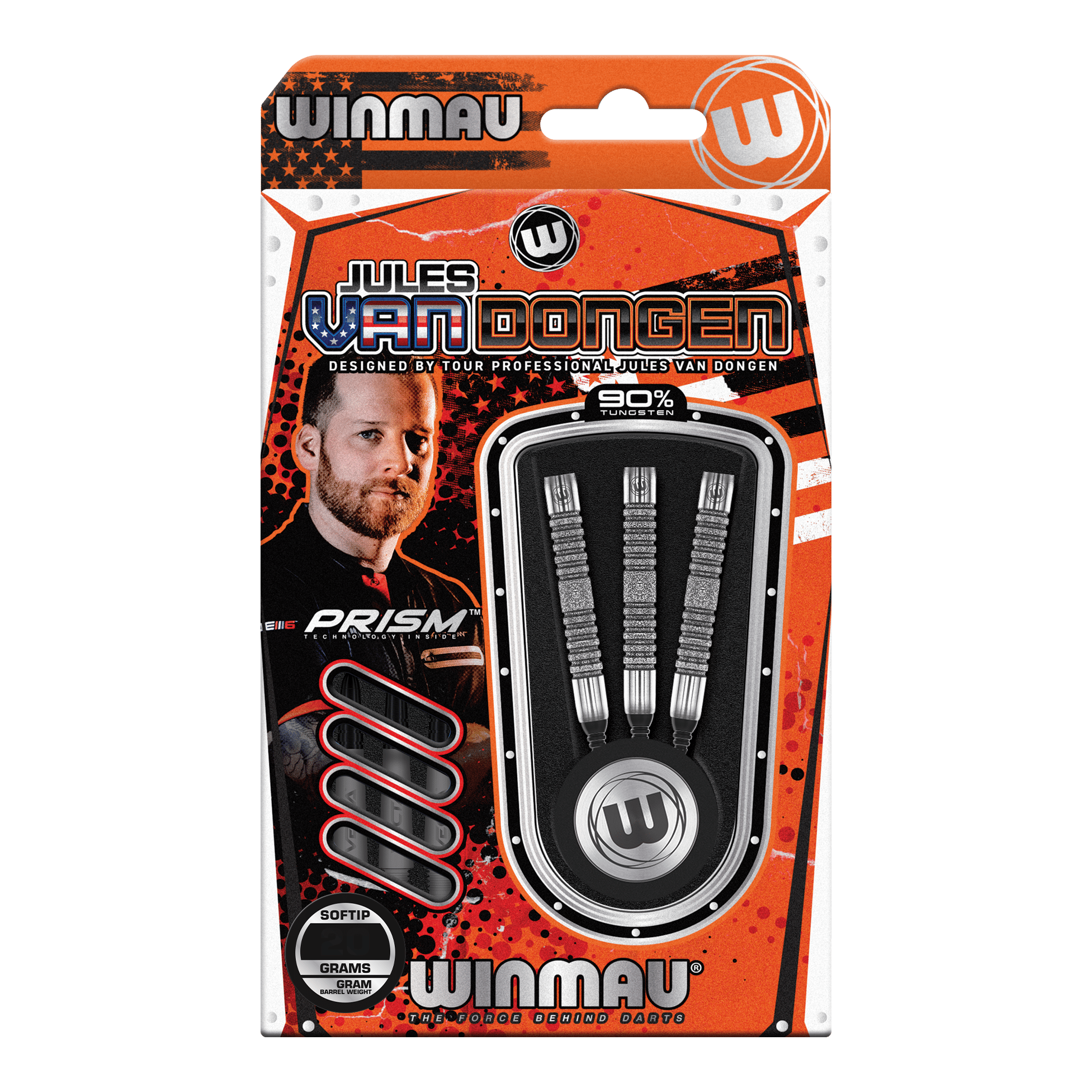 Winmau Jules Van Dongen zachte dartpijlen - 20g