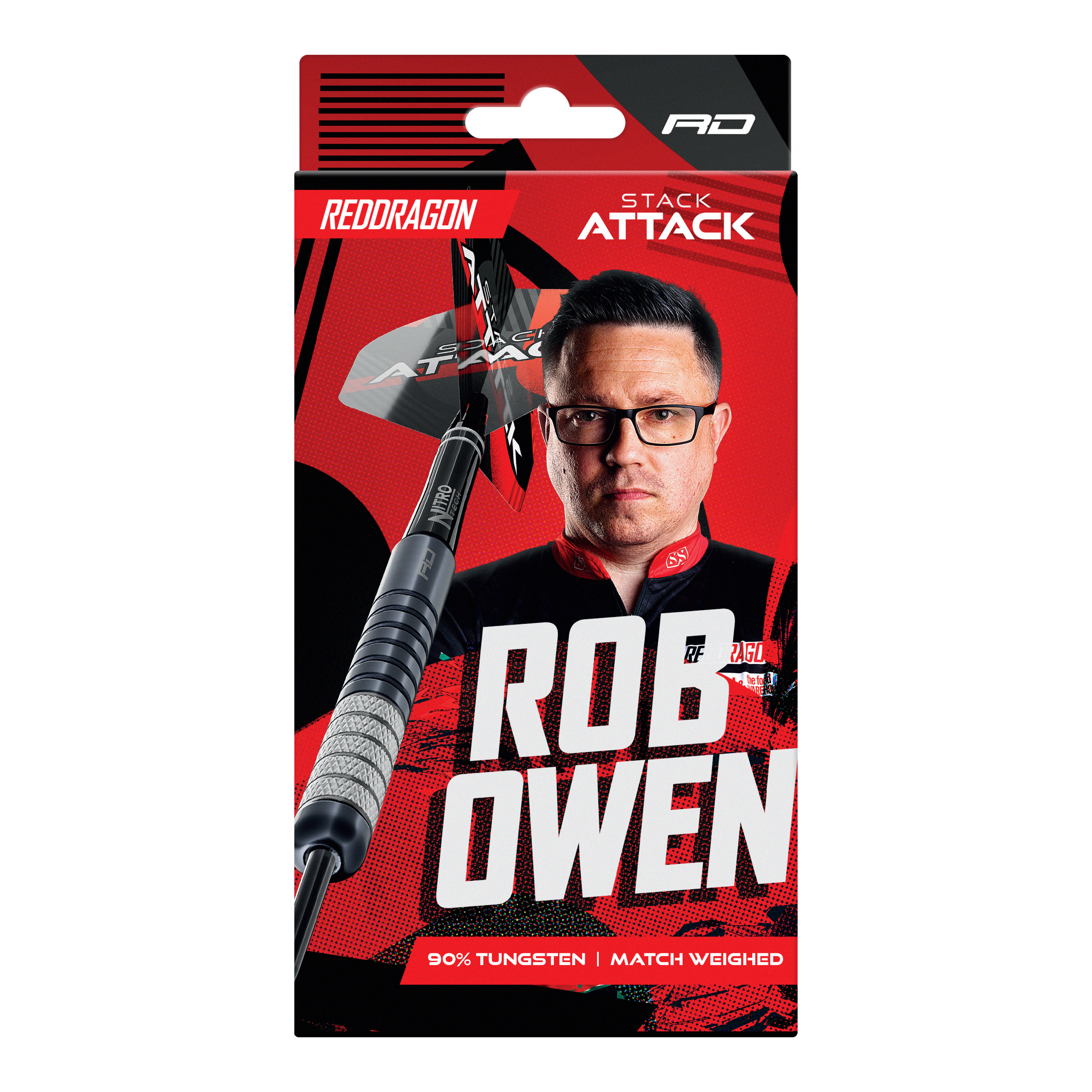 Red Dragon Rob Owen Stack Attack Steeldarts - 22g Red Dragon Rob Owen Stack Attack Steeldarts - 22g ist ein Dartpfeil-Set mit einem Gewicht von 22 Gramm. Das Produkt ist ideal für Dartspieler aller Erfahrungsstufen.