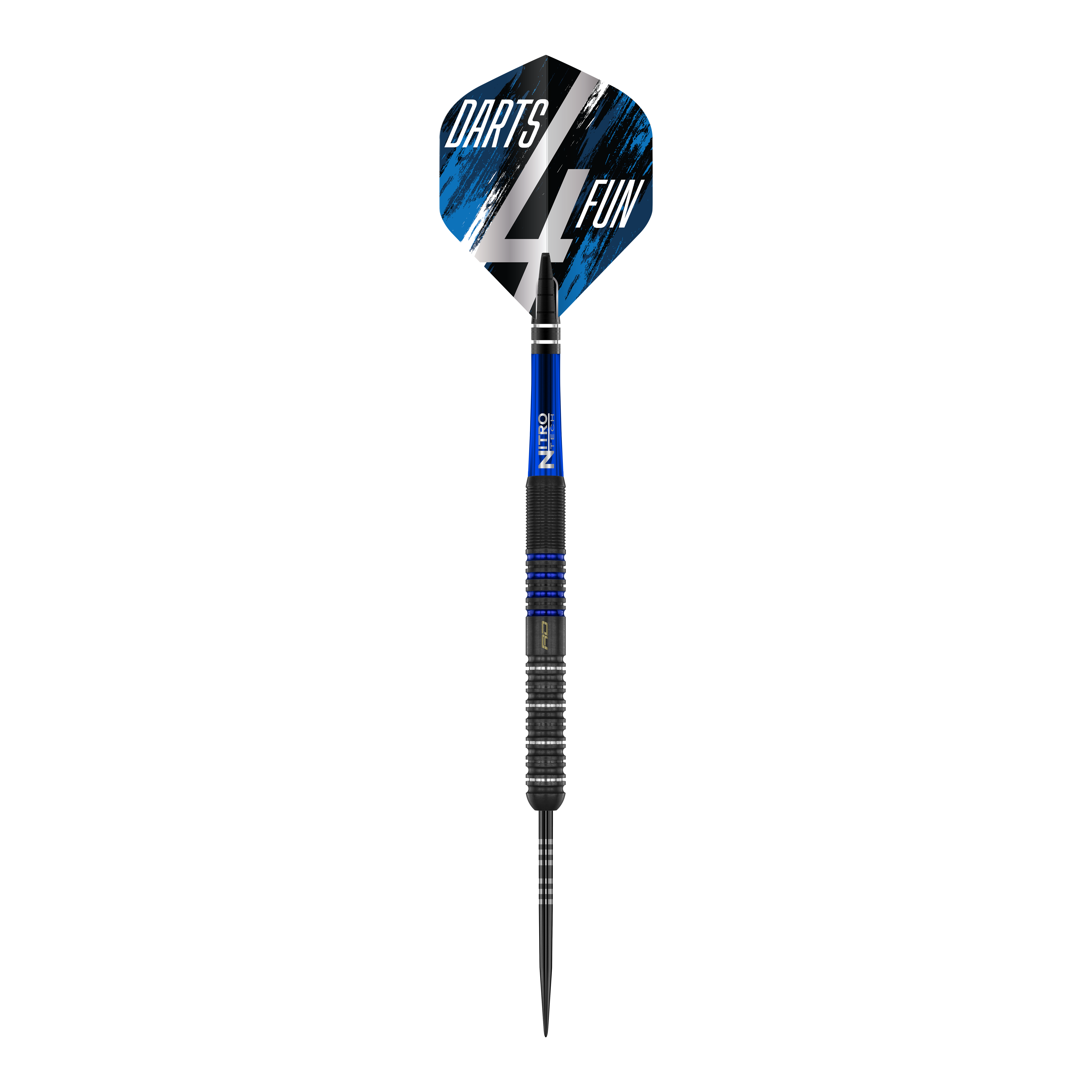 Abgebildet sind Red Dragon David Williams V1 Steeldarts - 23g. Man erkennt Details des Dartpfeils.