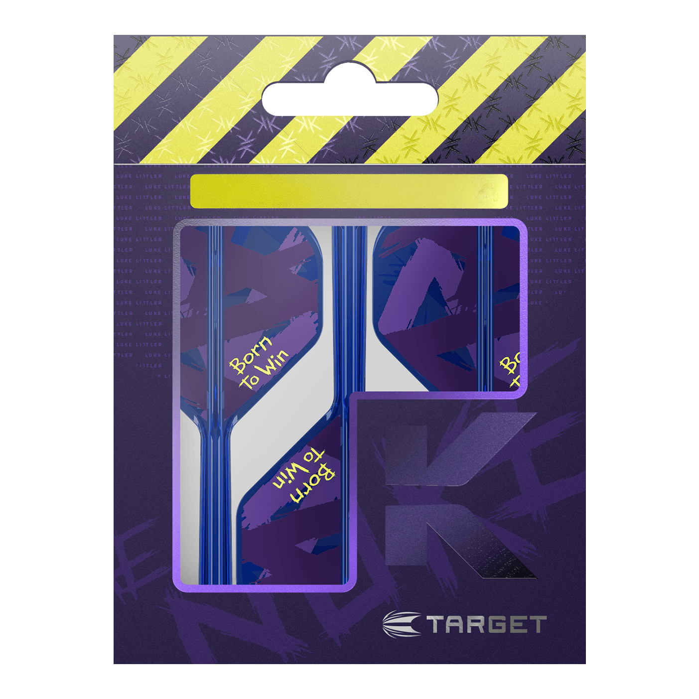 Target K-Flex Luke Littler Born To Win Wereldkampioen Nr. 2 Standaard Flights Abgebildet sind die Target K-Flex Luke Littler Born To Win World Champion No2 Standard Flights. Diese Flights werden beim Darts verwendet.