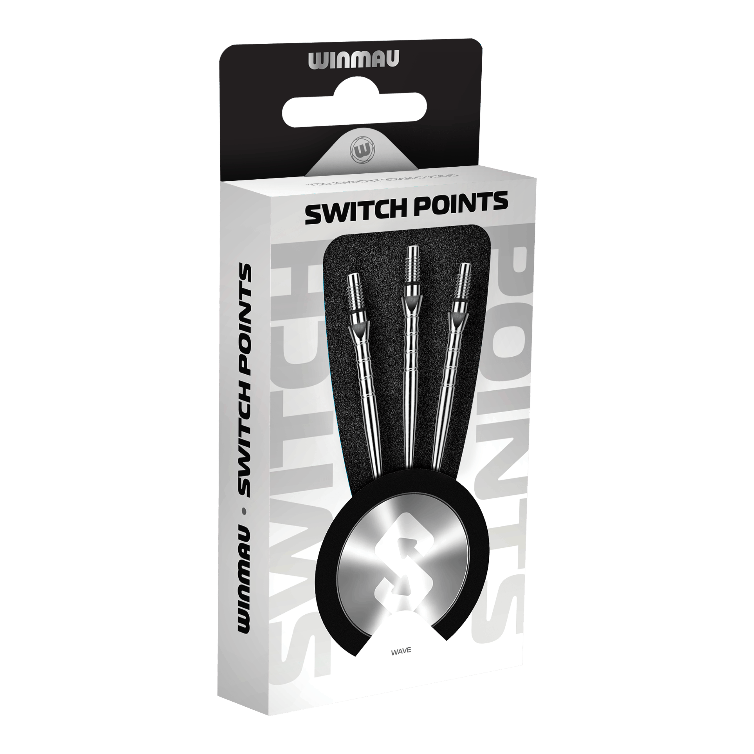 Winmau Switch Point Wave stalen dartpunten - Zilverkleurig effect Abgebildet sind die Winmau Switch Point Wave Steeldartspitzen im Silver Effect. Die Spitze ist für Dartpfeile geeignet und sorgt für einen besonderen Look.