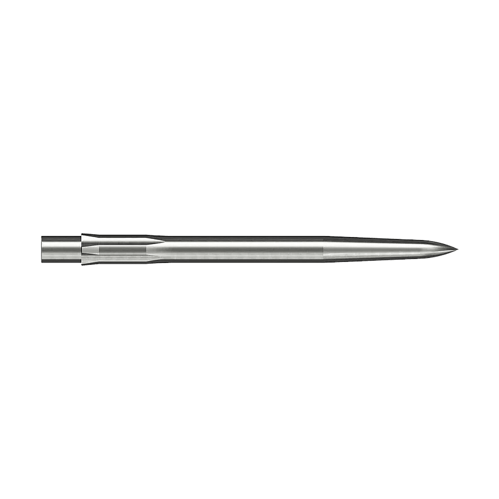 Caliburn System Steel Dart Tips - Glad - Zilver Dies ist eine silberne, glatte Steeldartspitze. Sie hat eine Länge von 32 mm und ist schlank und spitz geformt.