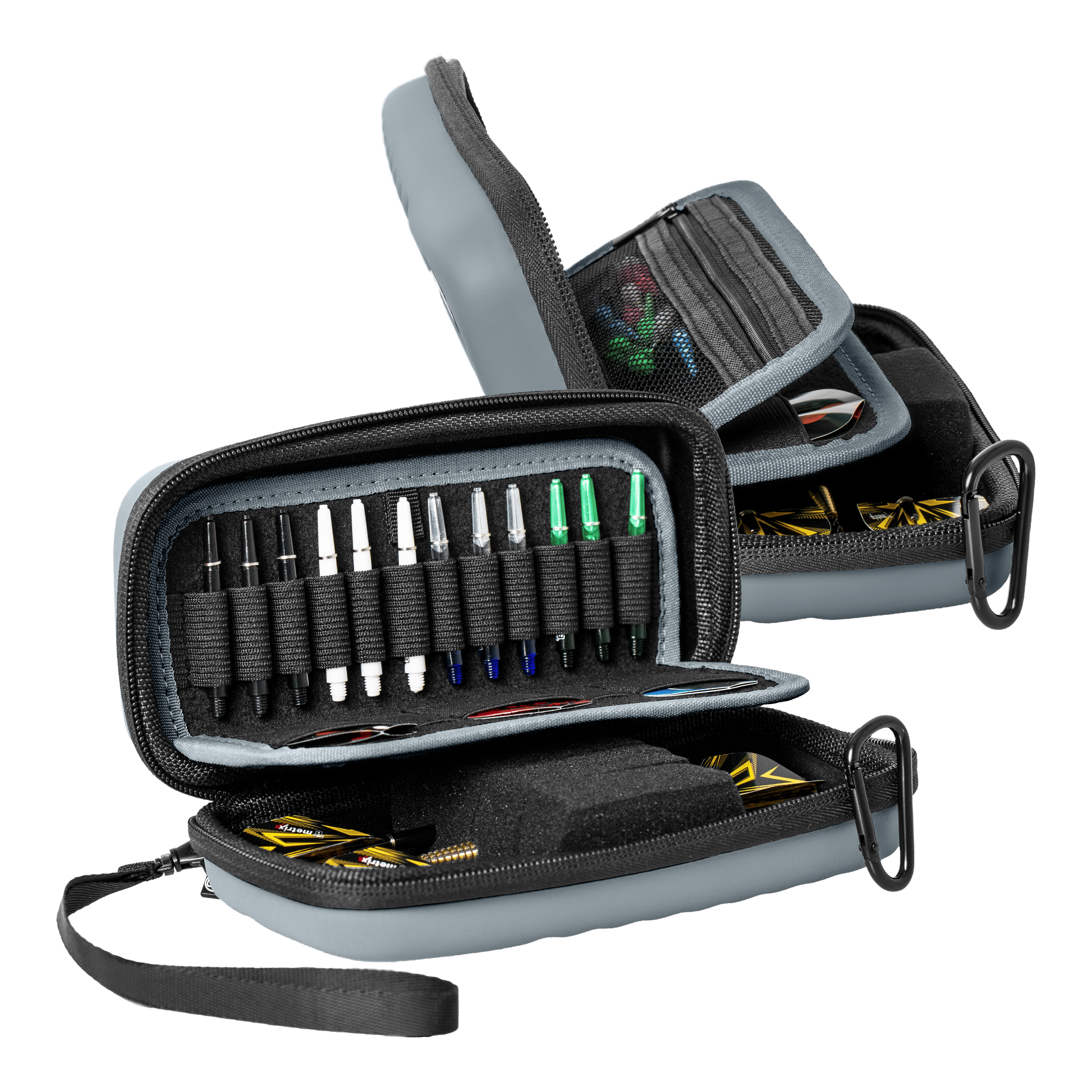 Bulls Orbis S dartkoffer - Grijs Das Produkt Bulls Orbis S Dartcase - Grau ist auf dem Bild zu sehen. Es handelt sich um ein stabiles Dartcase für den sicheren Transport von Darts.