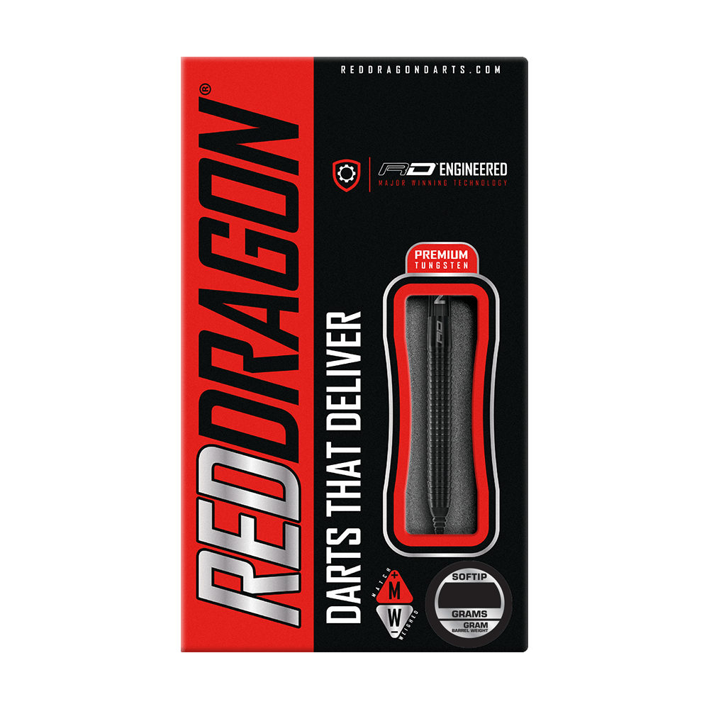 Red Dragon Razor Edge Zwarte Softdarts - 20g