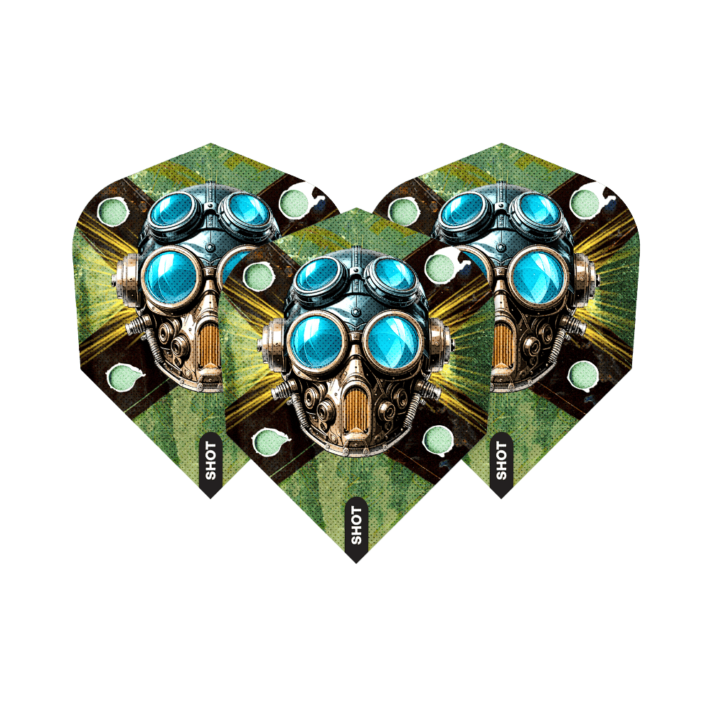 Shot Badlands Krush No6 Vluchten Abgebildet sind die Shot Badlands Krush No6 Flights. Es handelt sich um ein Set Dartflights.