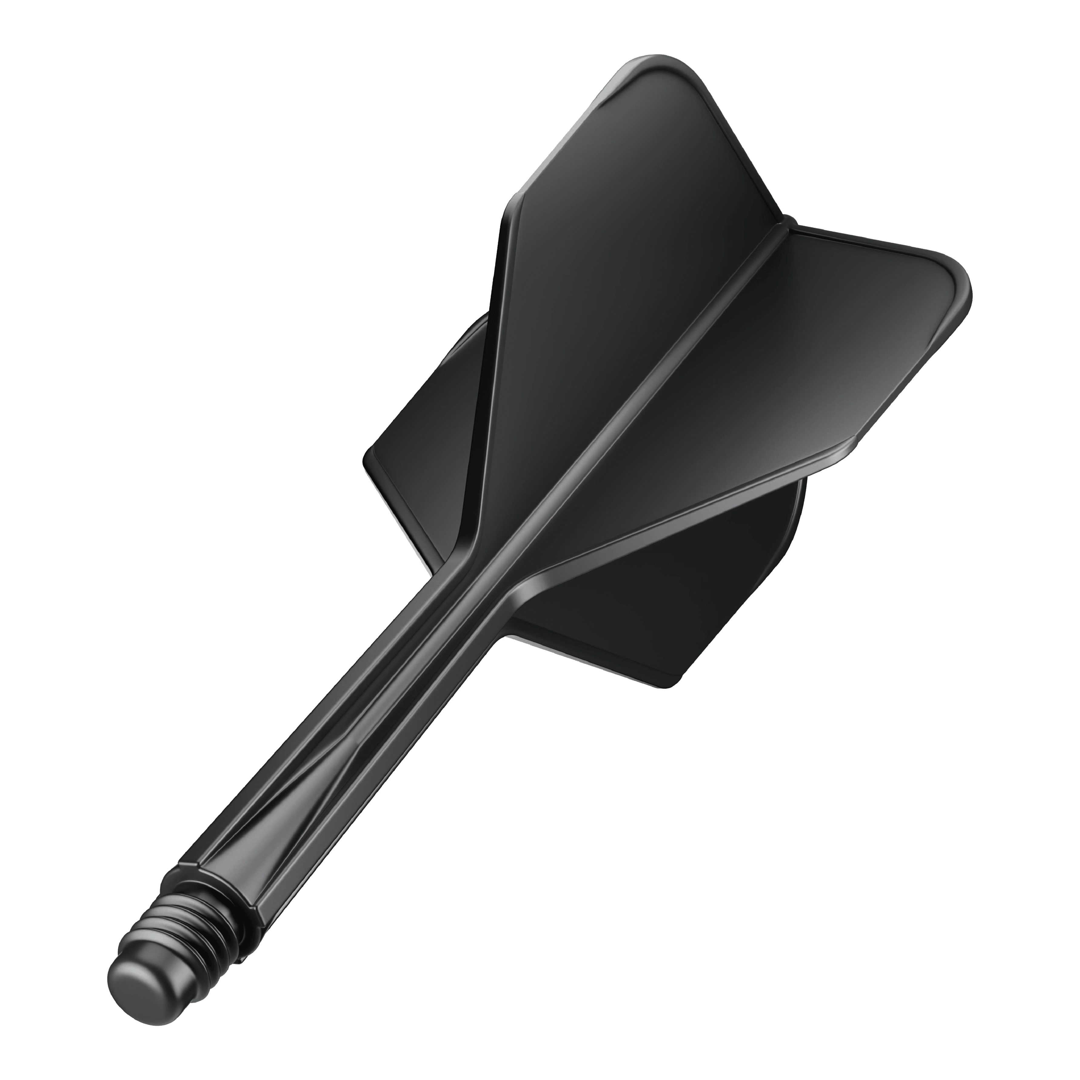 GOAT A1R No6 Flight Shaft-systeem - Zwart Das Bild zeigt das Produkt "GOAT A1R No6 Flight-Shaft-System - Schwarz". Es handelt sich um ein schwarzes Flight-Shaft-System für Darts.