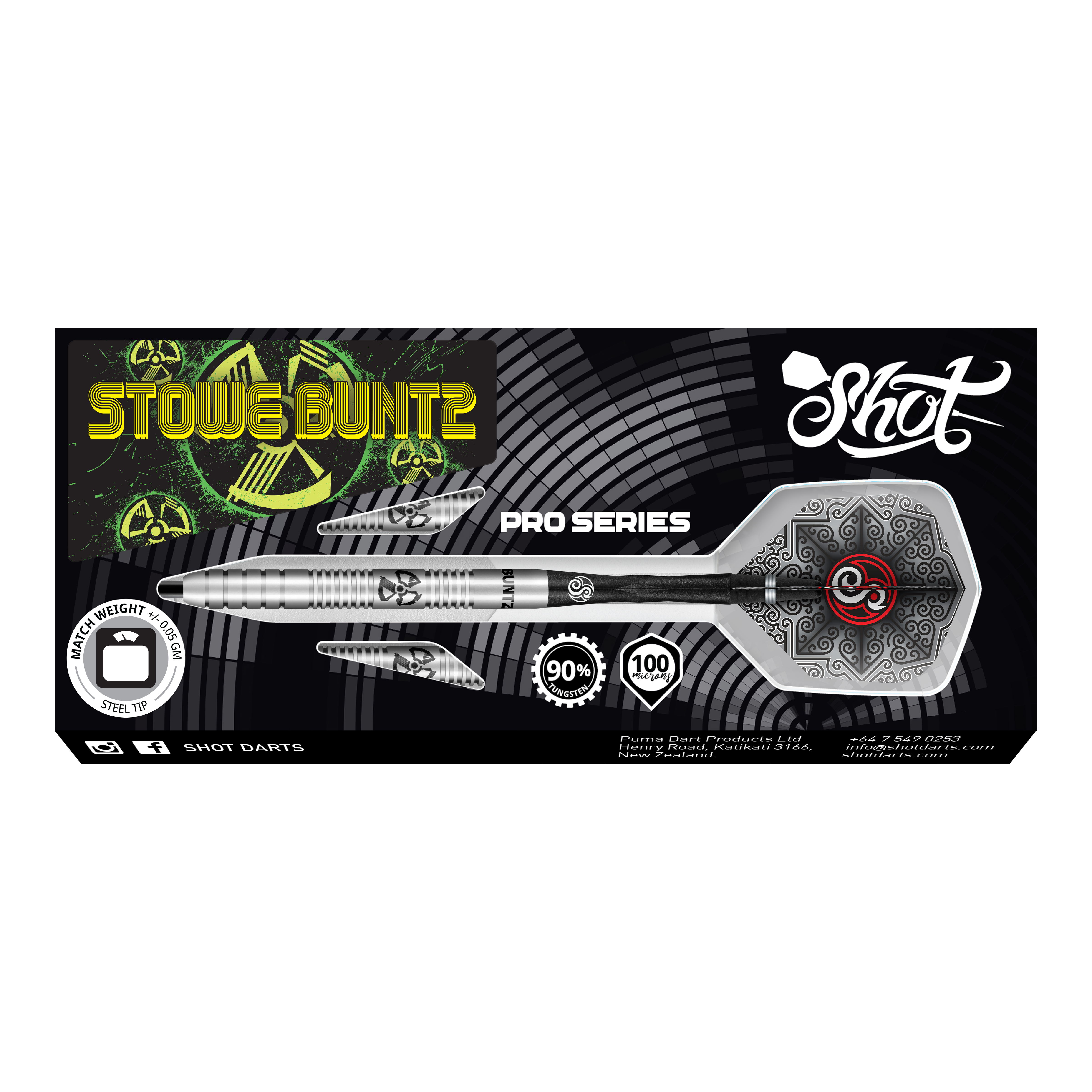 Shot Pro-Series Stowe Buntz Steel-darts - 23 g