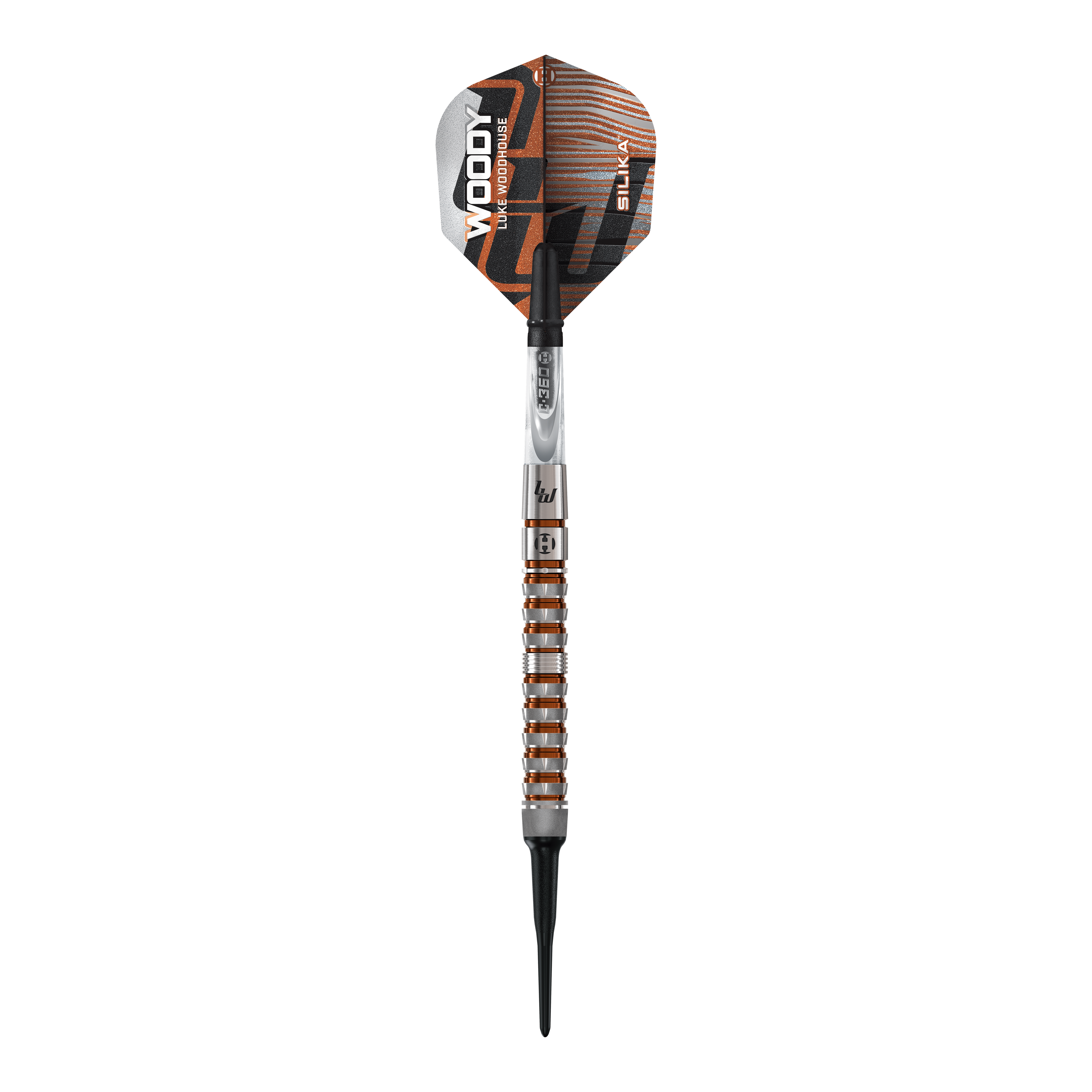 Harrow's Luke Woodhouse Series 3 Zachte Darts - 18g Das Bild zeigt die Harrows Luke Woodhouse Series 3 Softdarts - 18g. Hier werden die 18g Softdarts aus der Serie präsentiert.